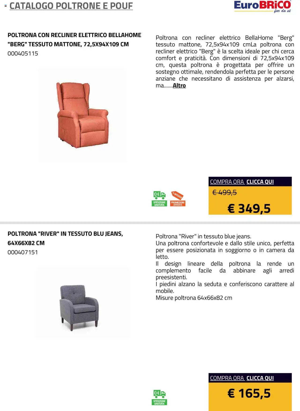 Eurobrico Poltrone e Pouf catalogo
