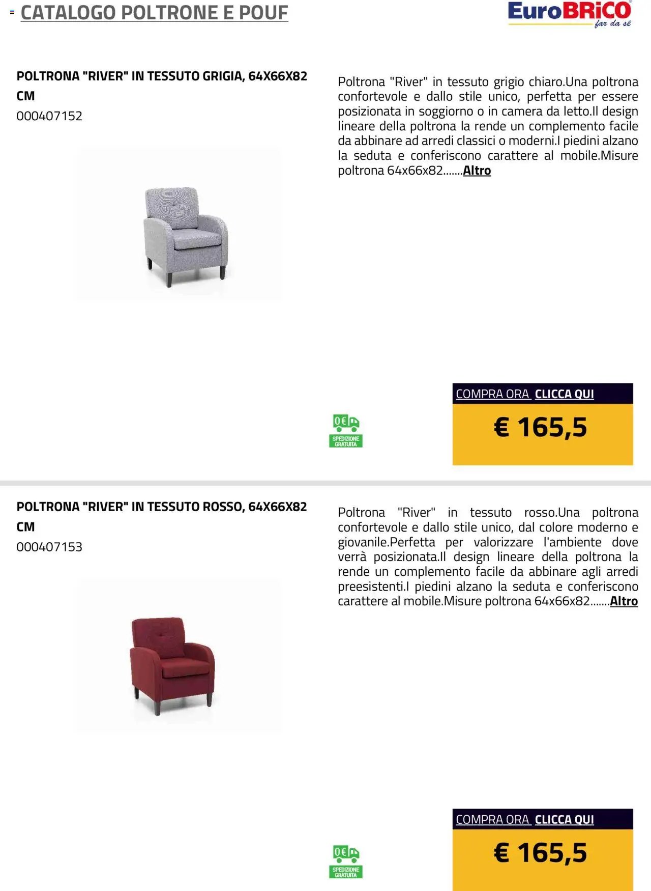 Eurobrico Poltrone e Pouf catalogo