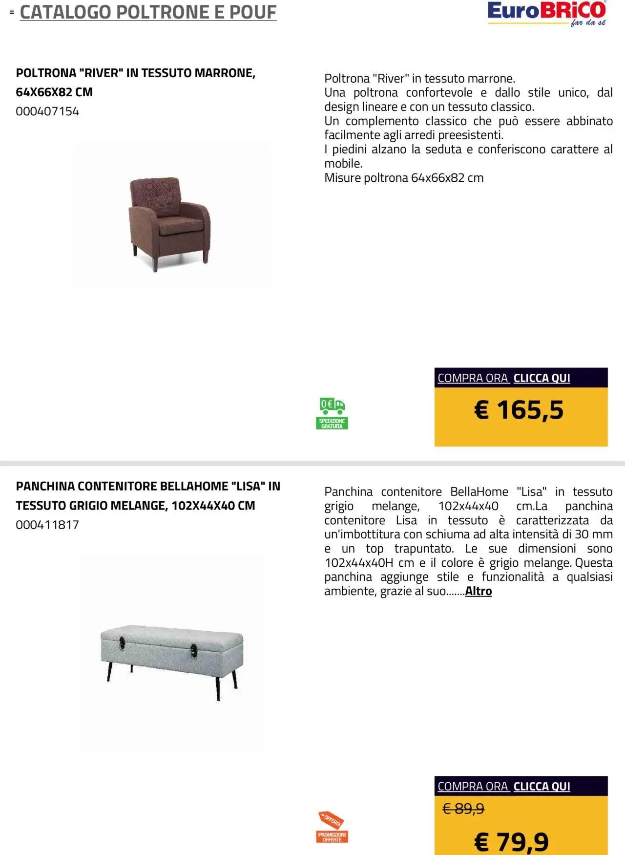 Eurobrico Poltrone e Pouf catalogo