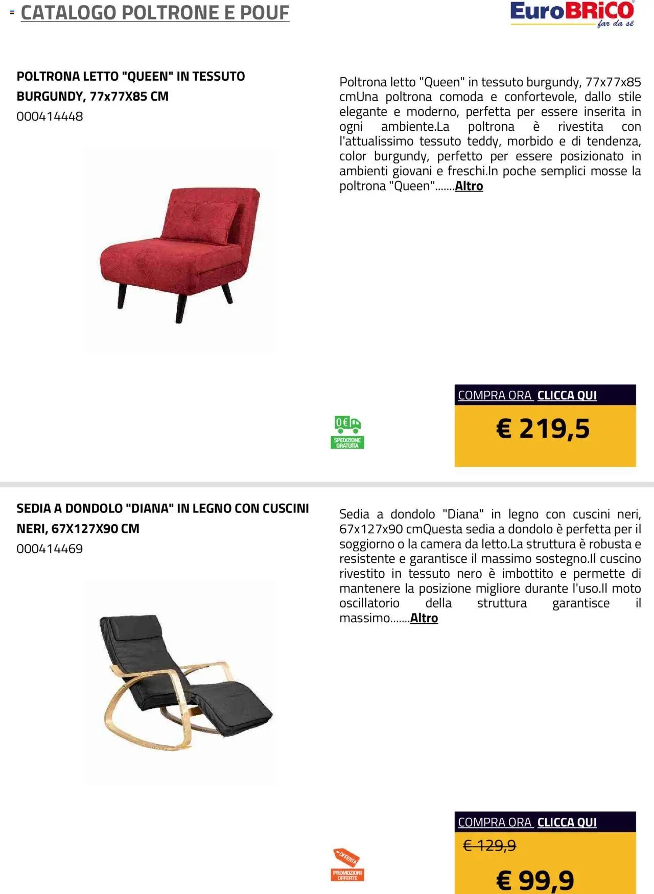Eurobrico Poltrone e Pouf catalogo