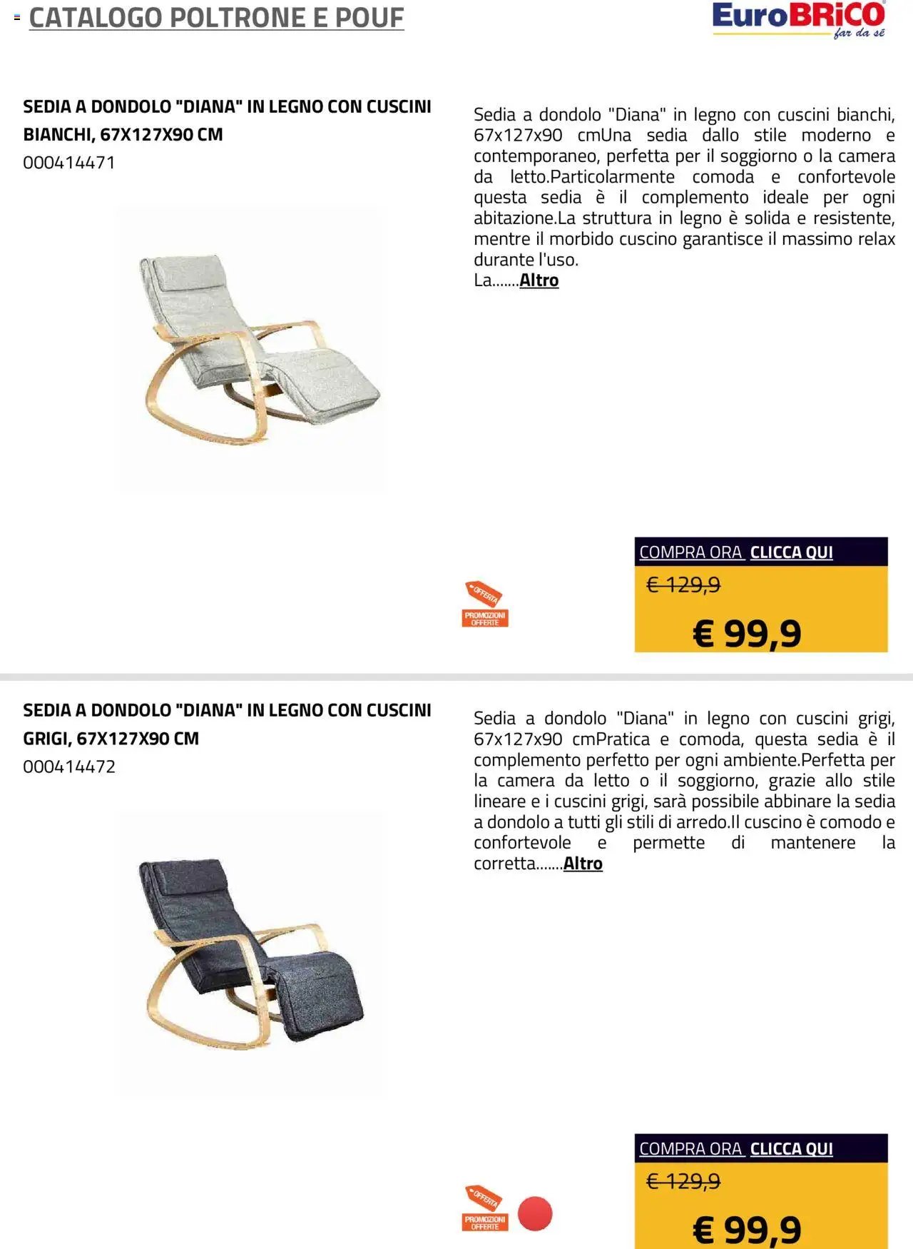 Eurobrico Poltrone e Pouf catalogo