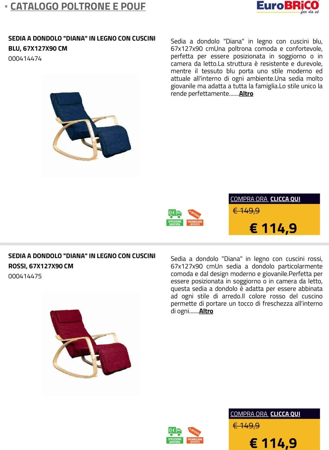 Eurobrico Poltrone e Pouf catalogo