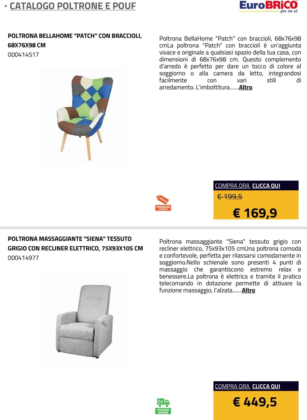 Eurobrico Poltrone e Pouf catalogo