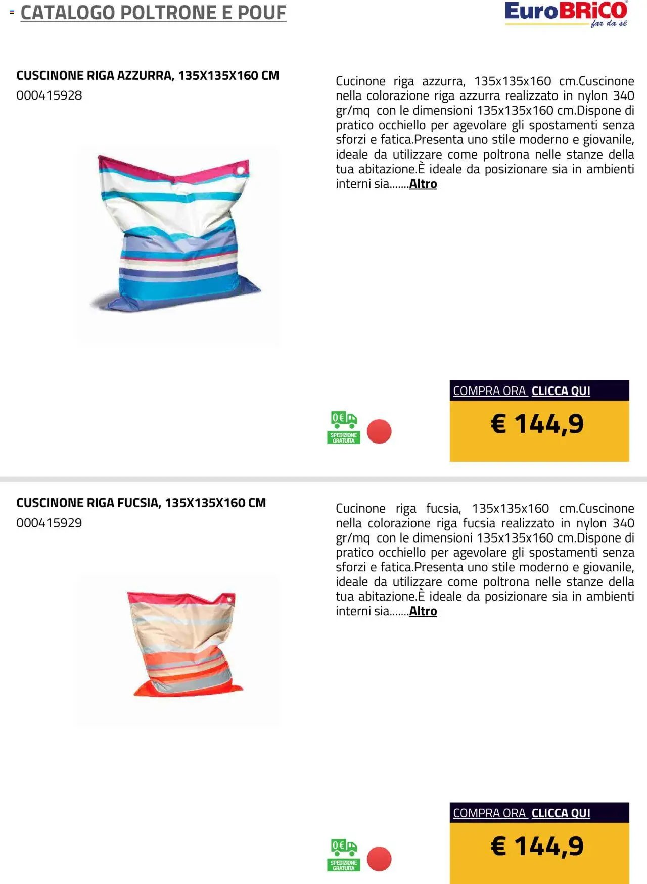 Eurobrico Poltrone e Pouf catalogo