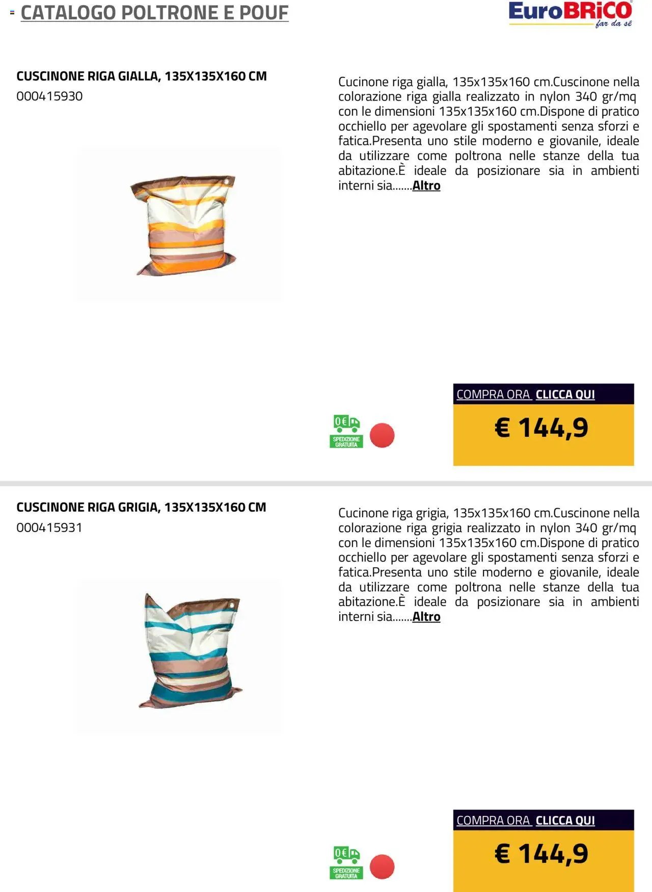 Eurobrico Poltrone e Pouf catalogo