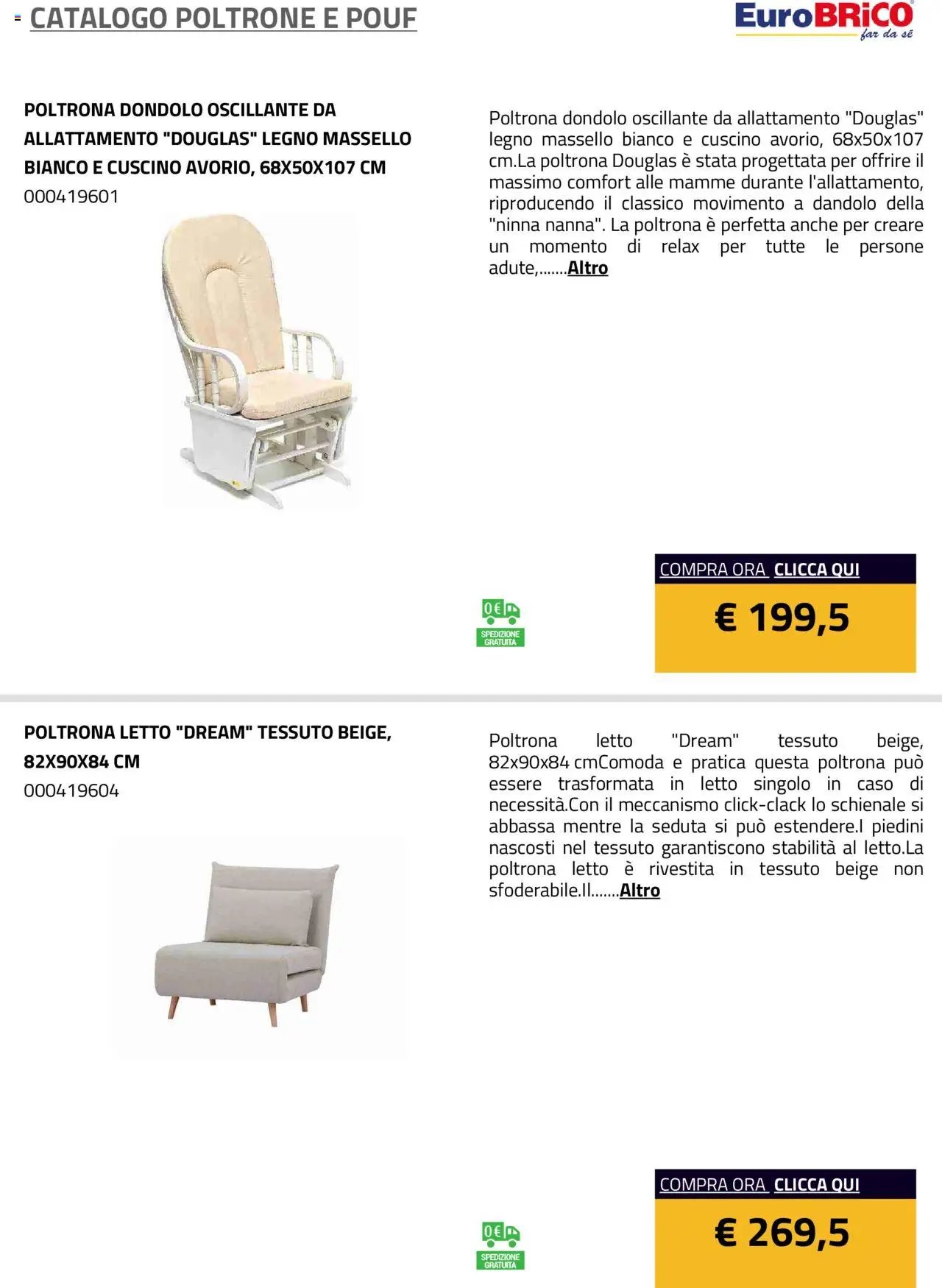 Eurobrico Poltrone e Pouf catalogo