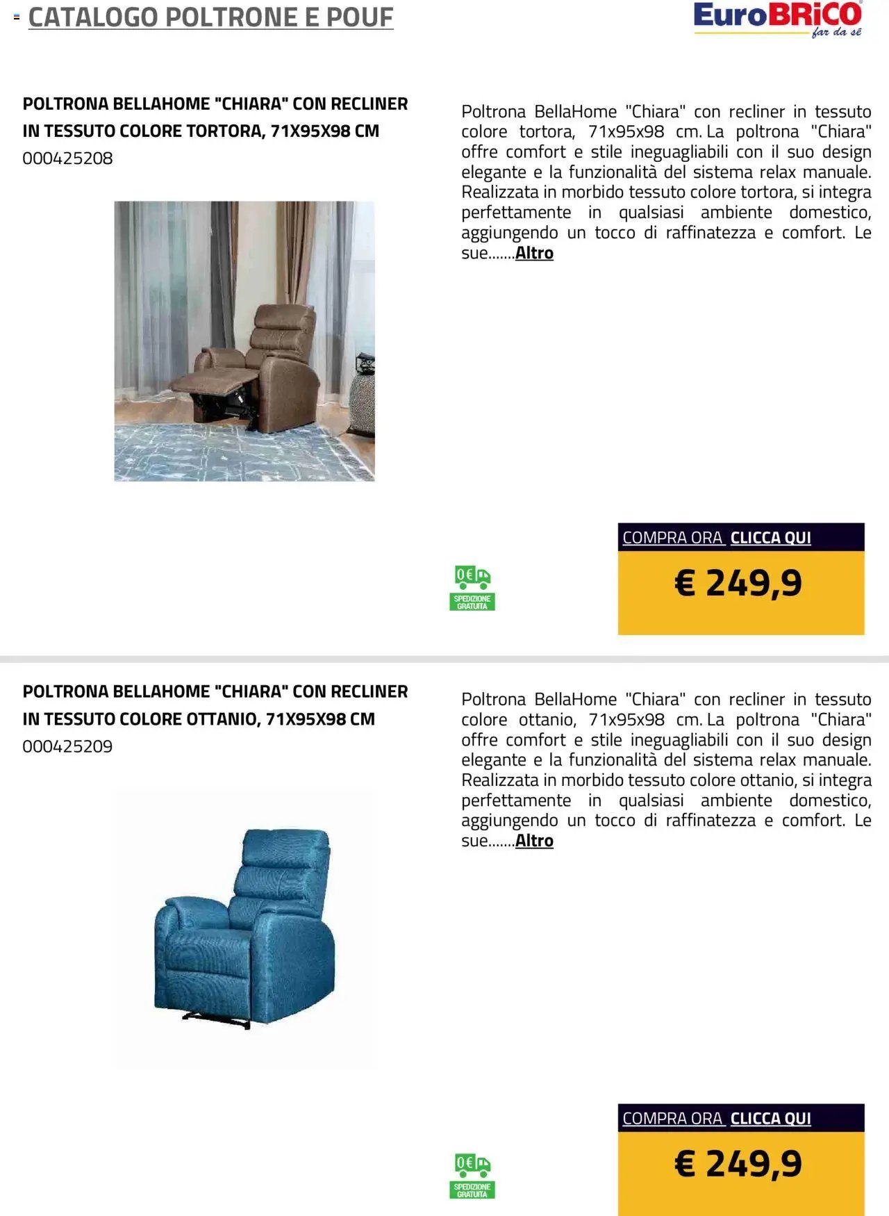 Eurobrico Poltrone e Pouf catalogo