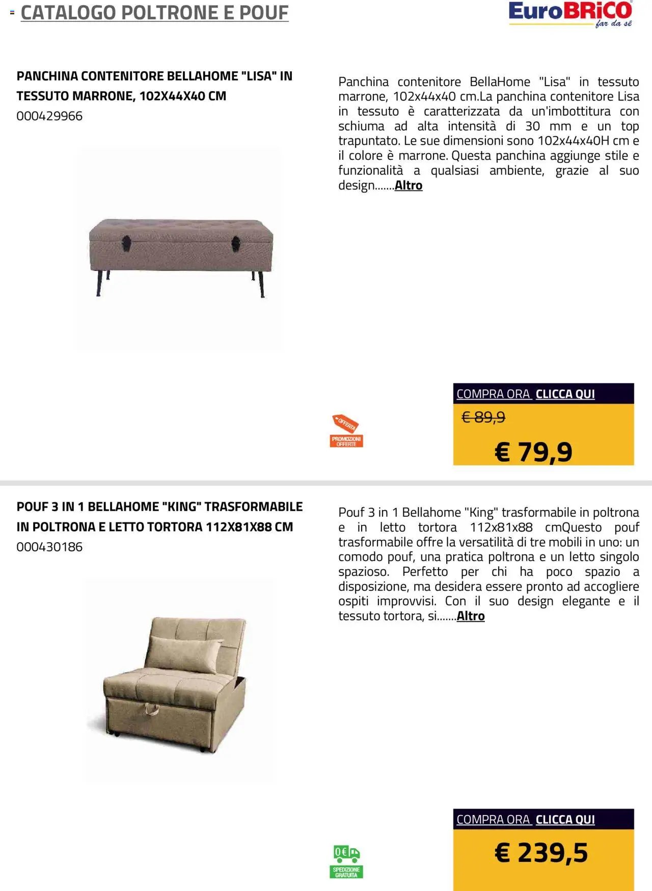 Eurobrico Poltrone e Pouf catalogo