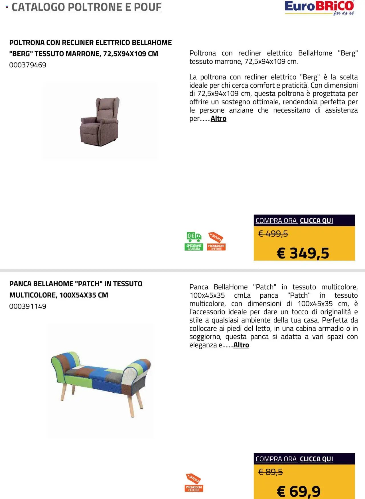 Eurobrico Poltrone e Pouf catalogo