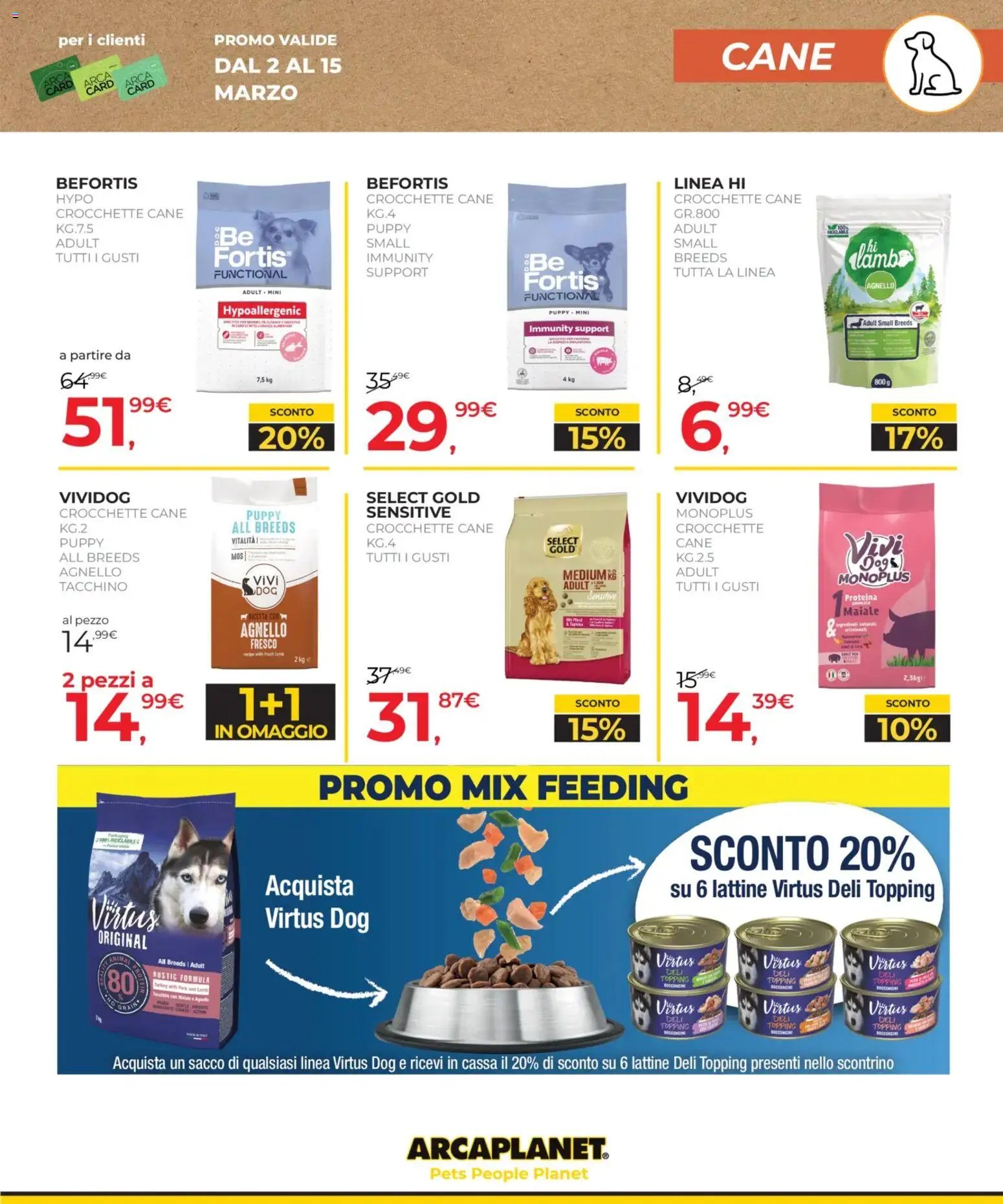 Arcaplanet volantino (2026-03-02 - 2026-03-15)