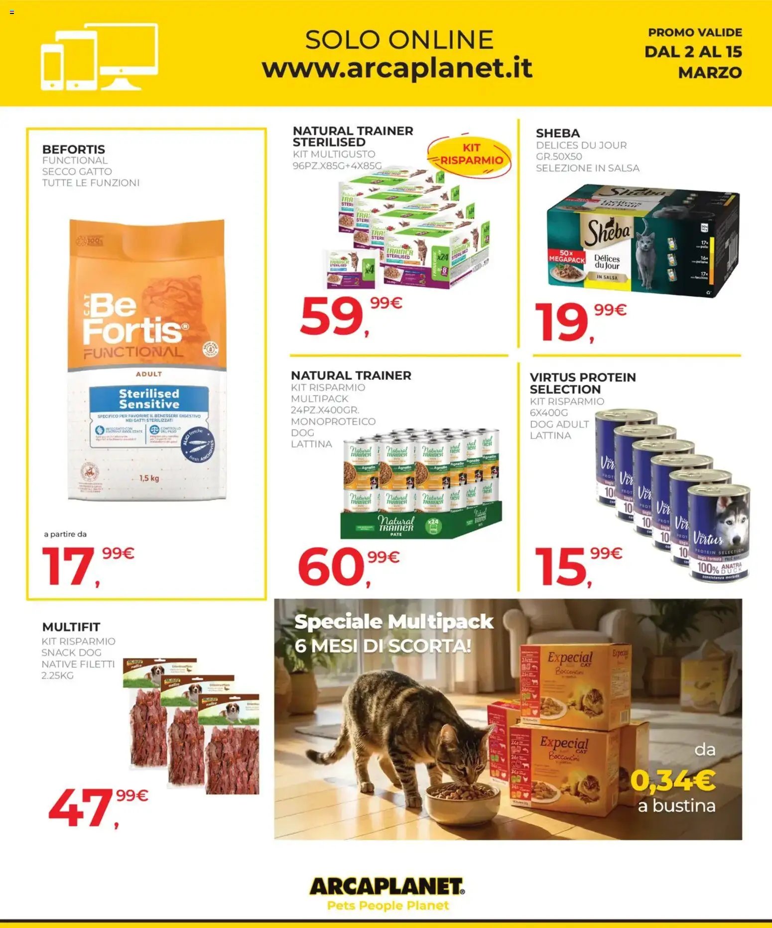Arcaplanet volantino (2026-03-02 - 2026-03-15)