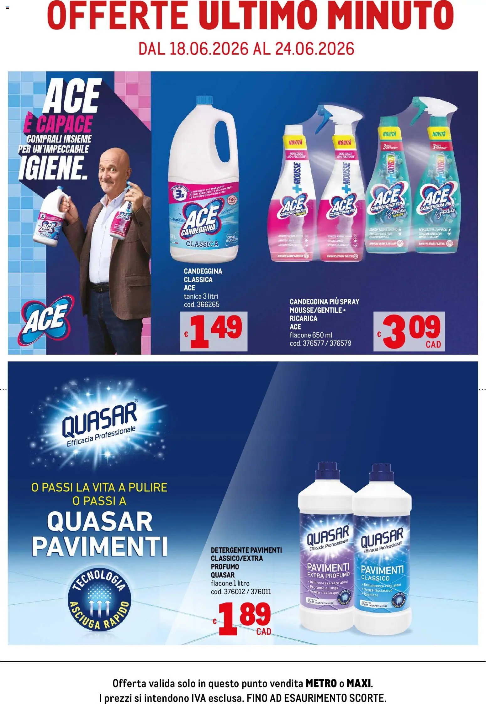 Metro volantino Offerte ultimo minuto