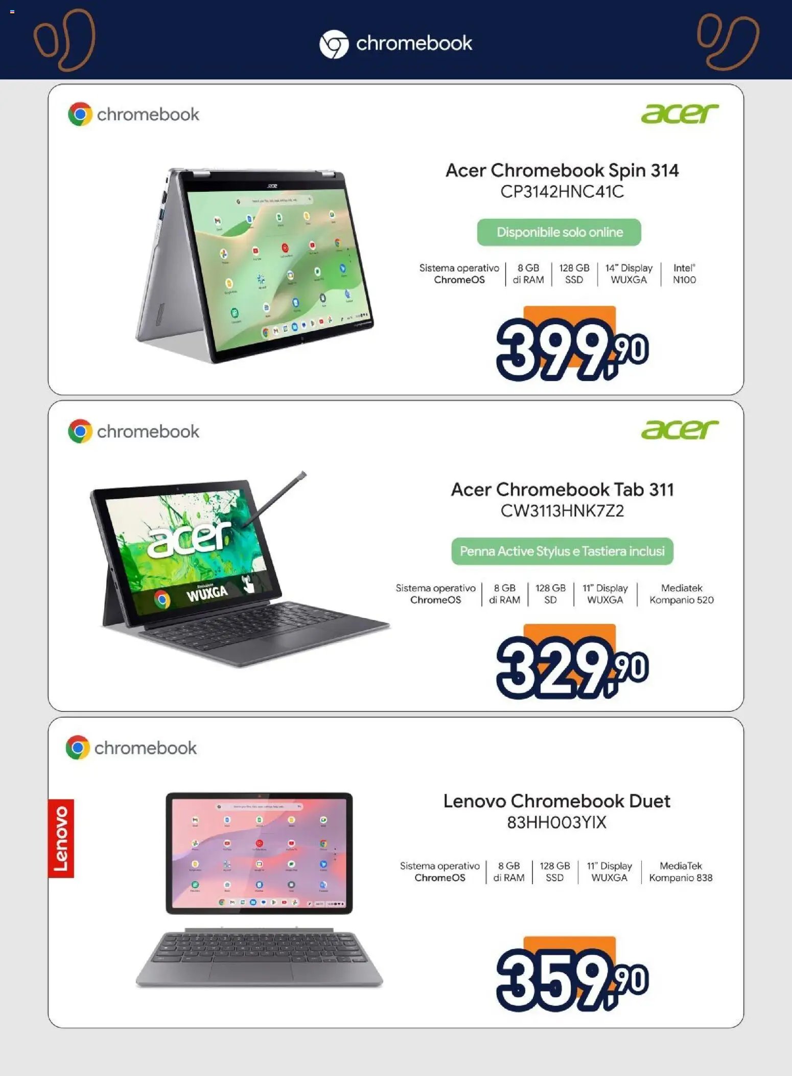 Unieuro volantino Chromebook