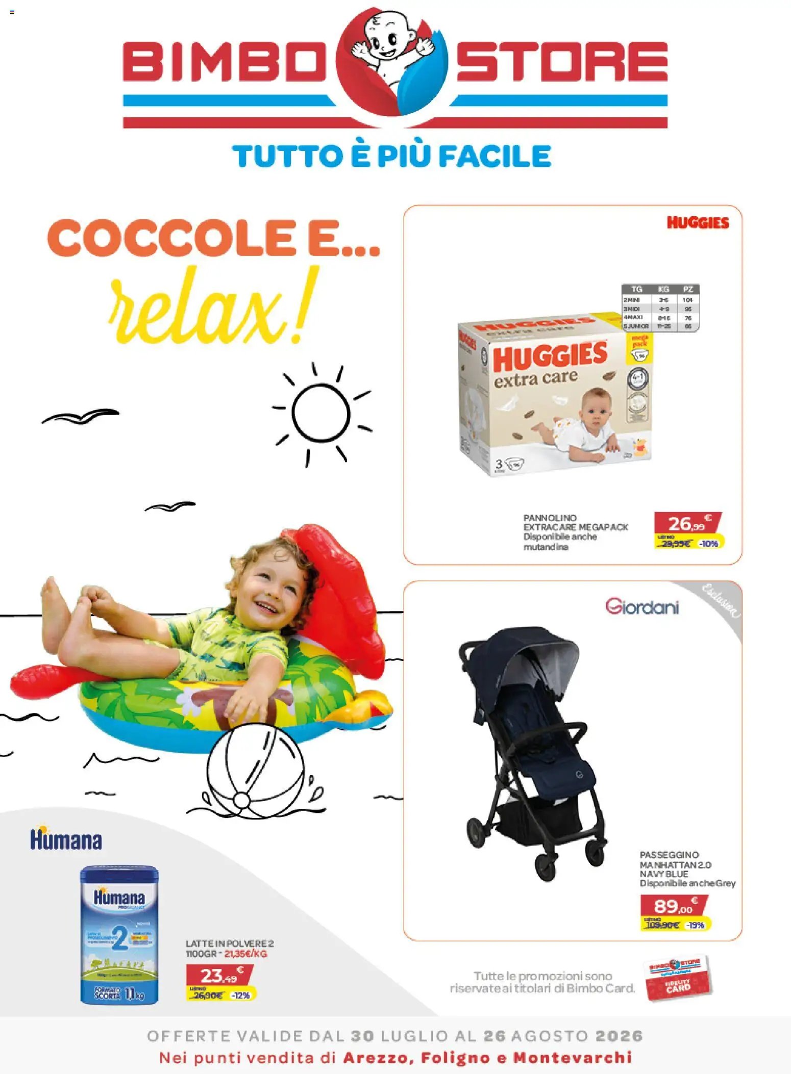 Bimbo store volantino Arezzo, Montevarchi, Foligno