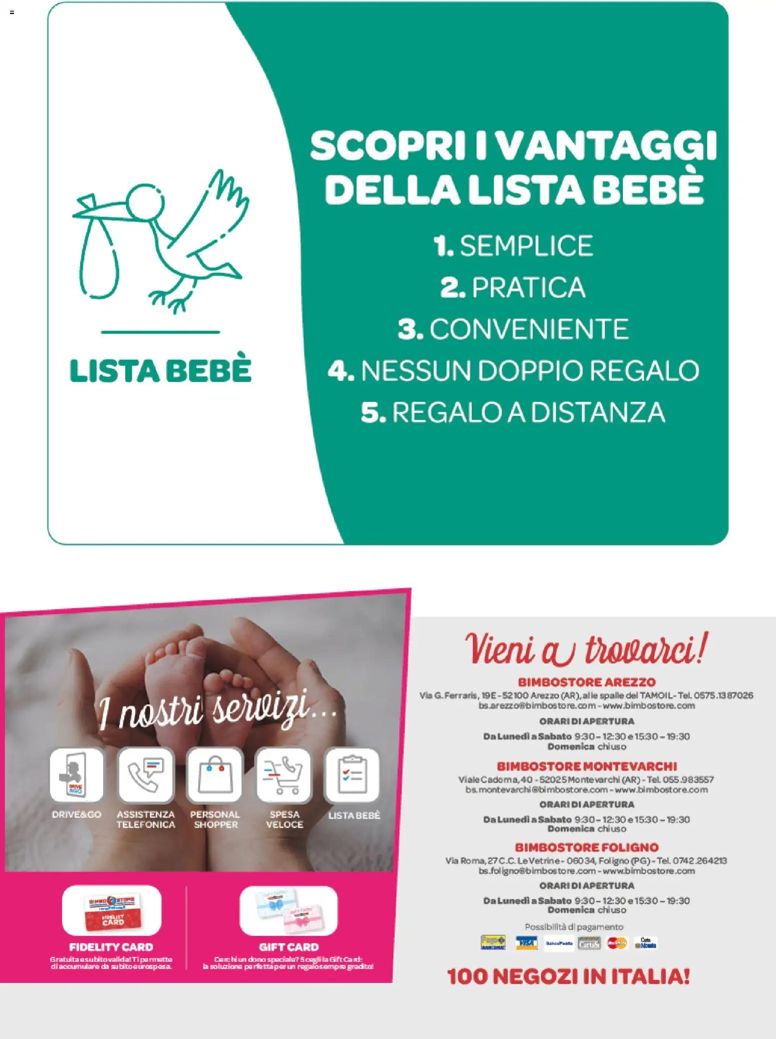 Bimbo store volantino Arezzo, Montevarchi, Foligno