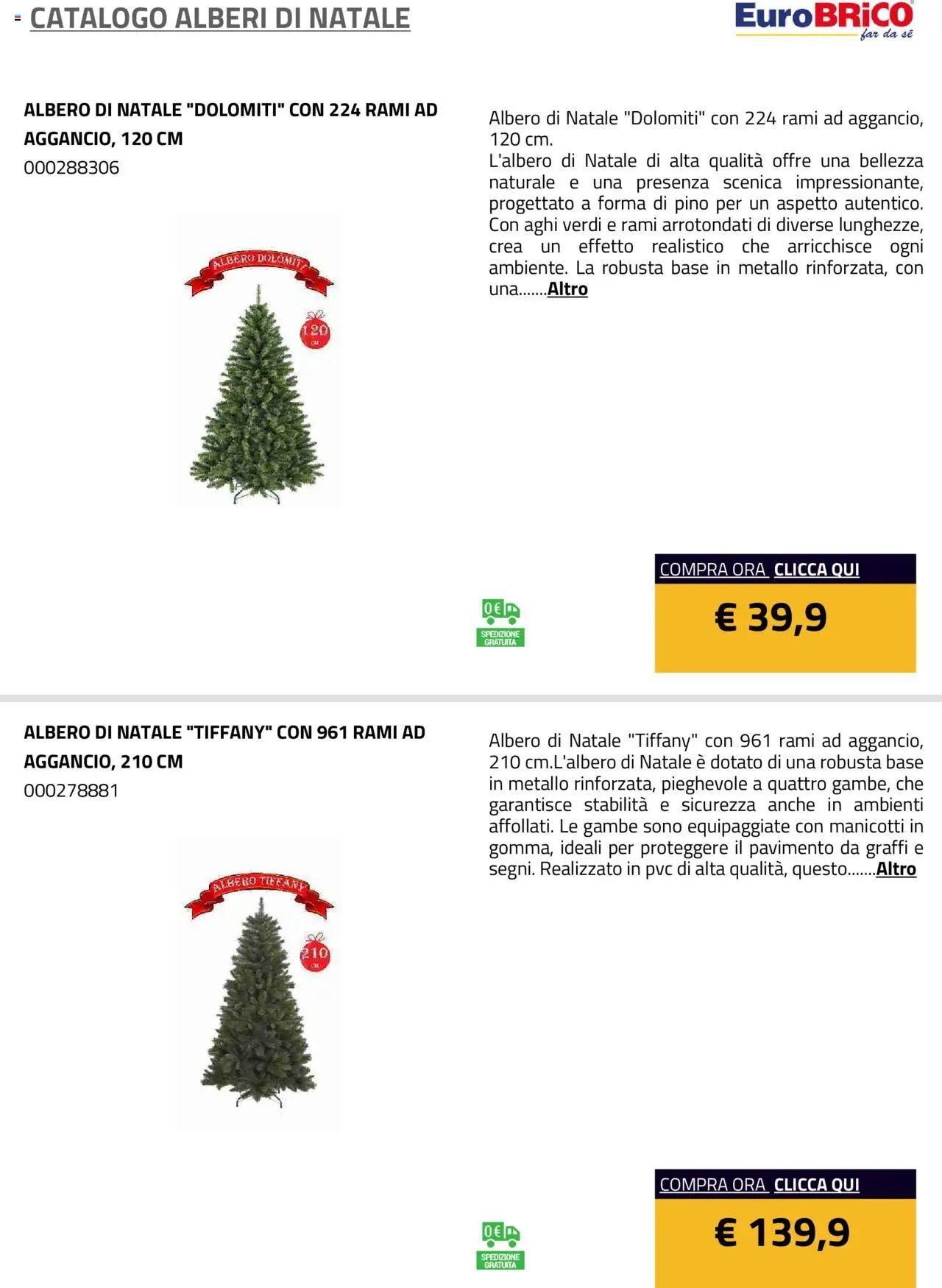 Eurobrico Alberi di Natale catalogo