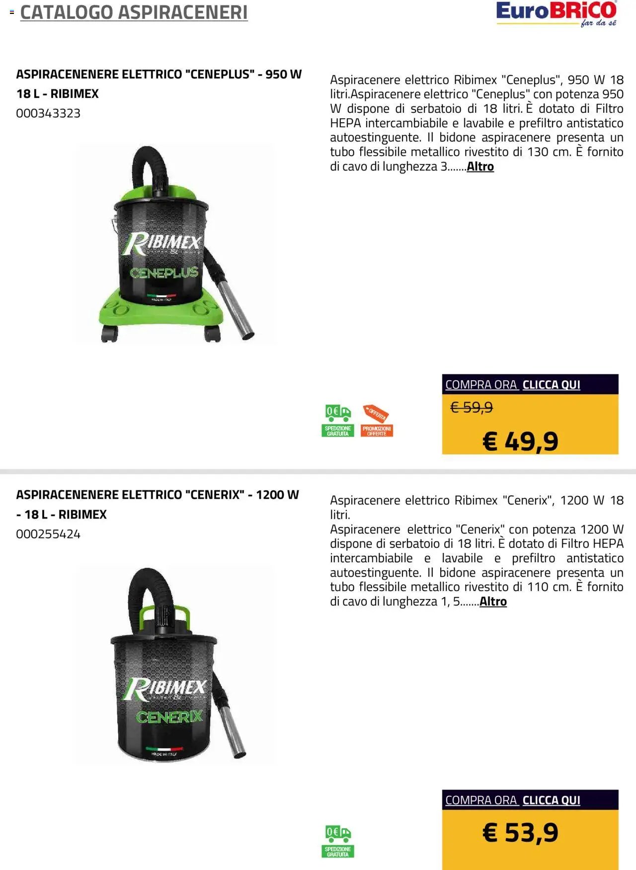 Eurobrico Aspiraceneri catalogo