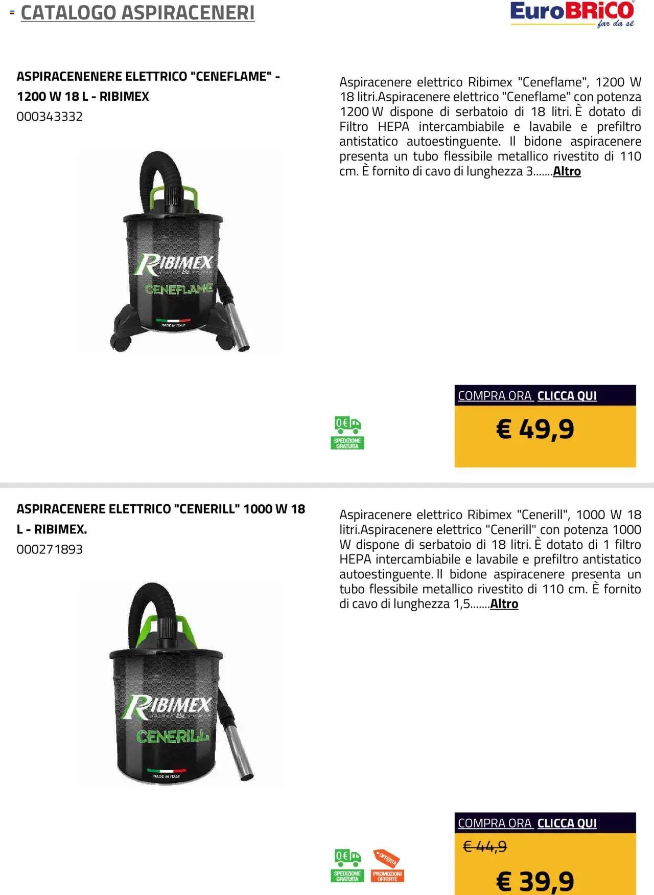 Eurobrico Aspiraceneri catalogo