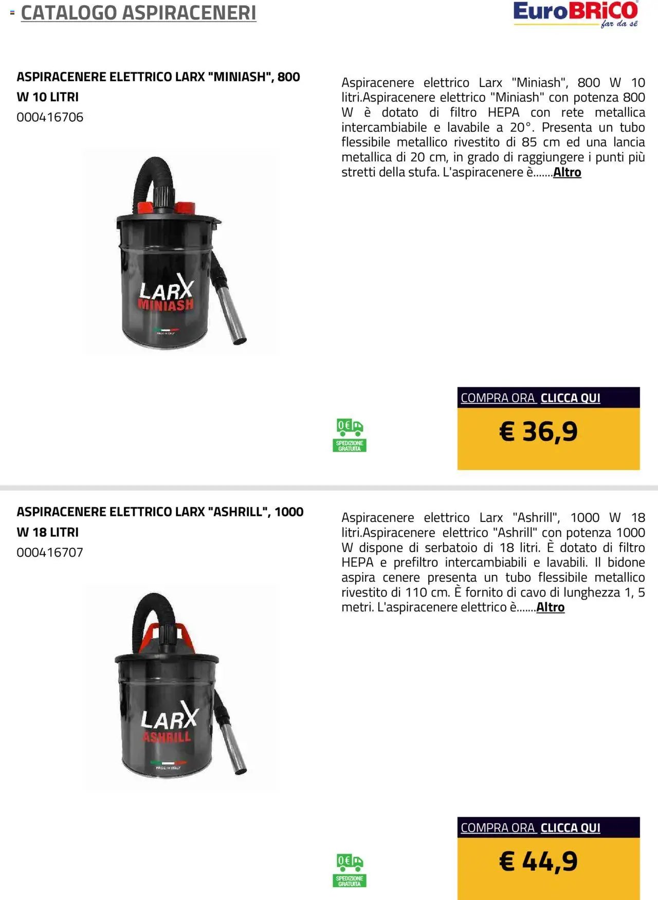 Eurobrico Aspiraceneri catalogo