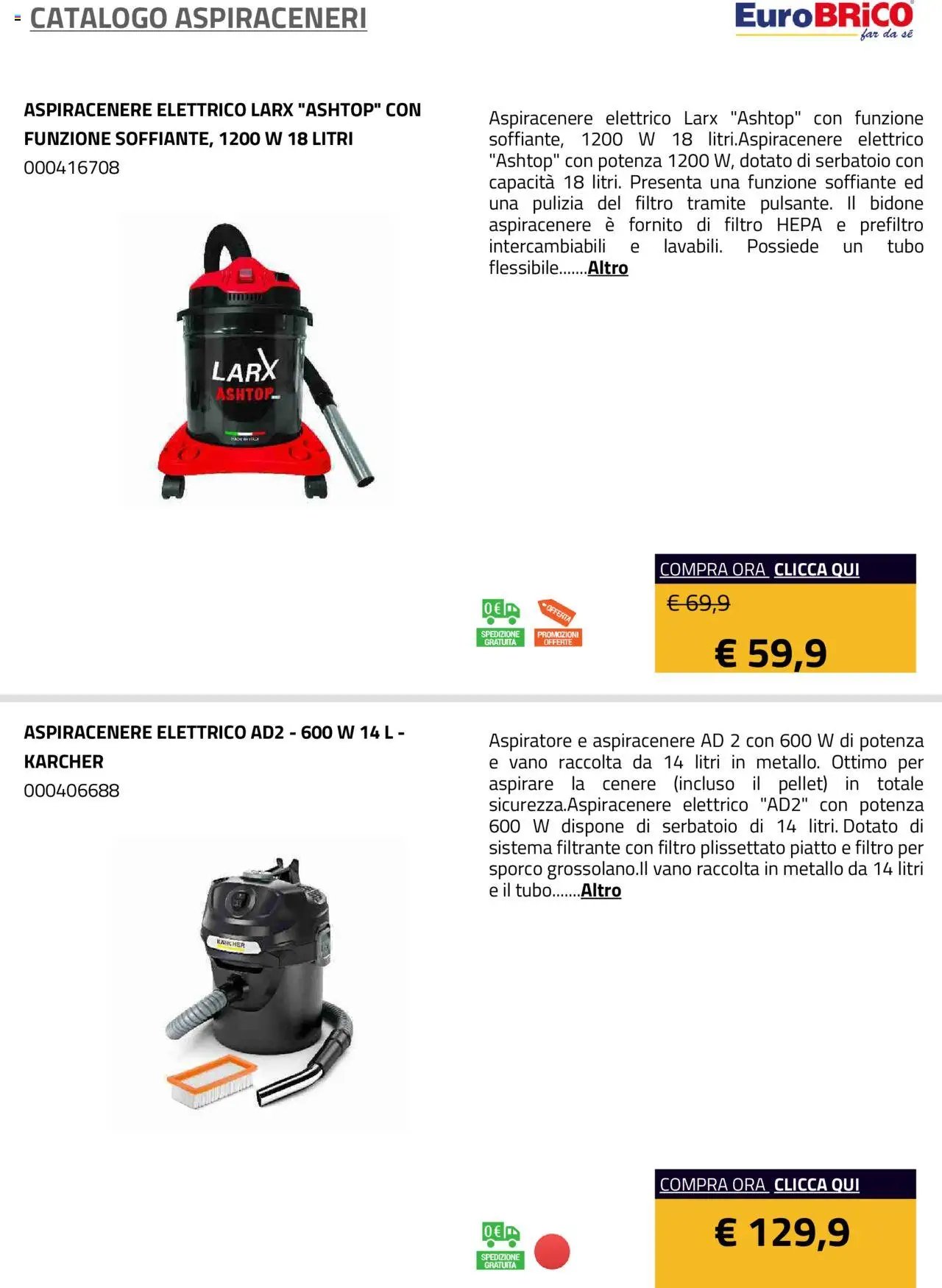 Eurobrico Aspiraceneri catalogo