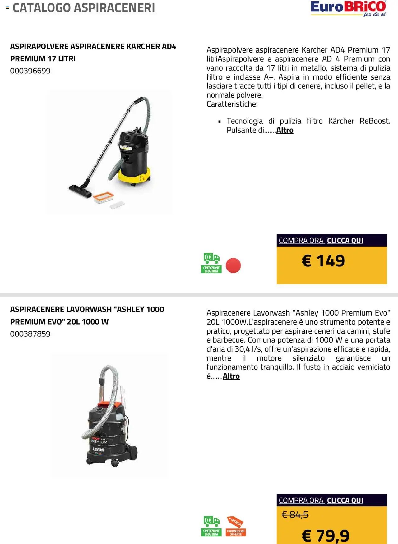 Eurobrico Aspiraceneri catalogo