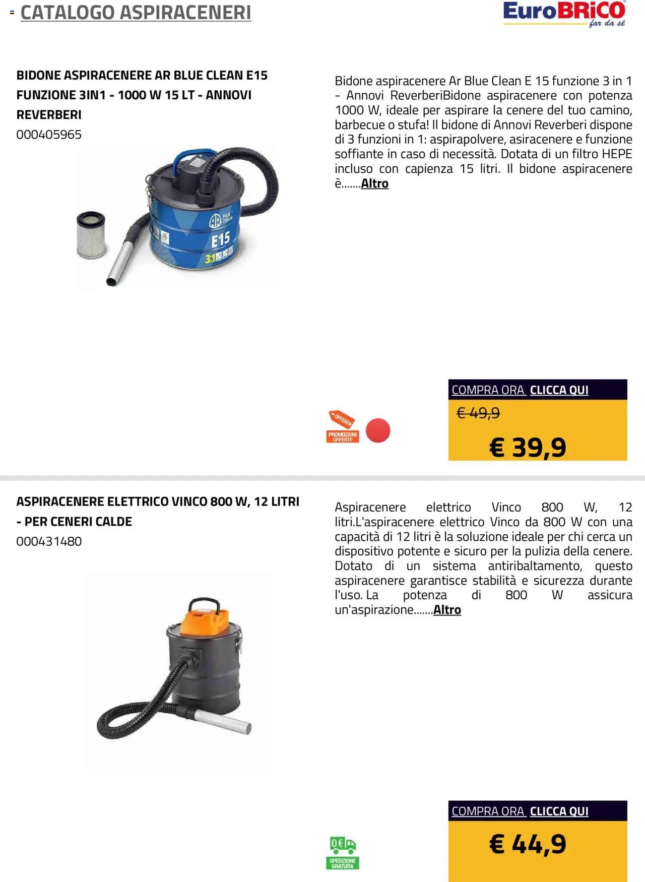 Eurobrico Aspiraceneri catalogo