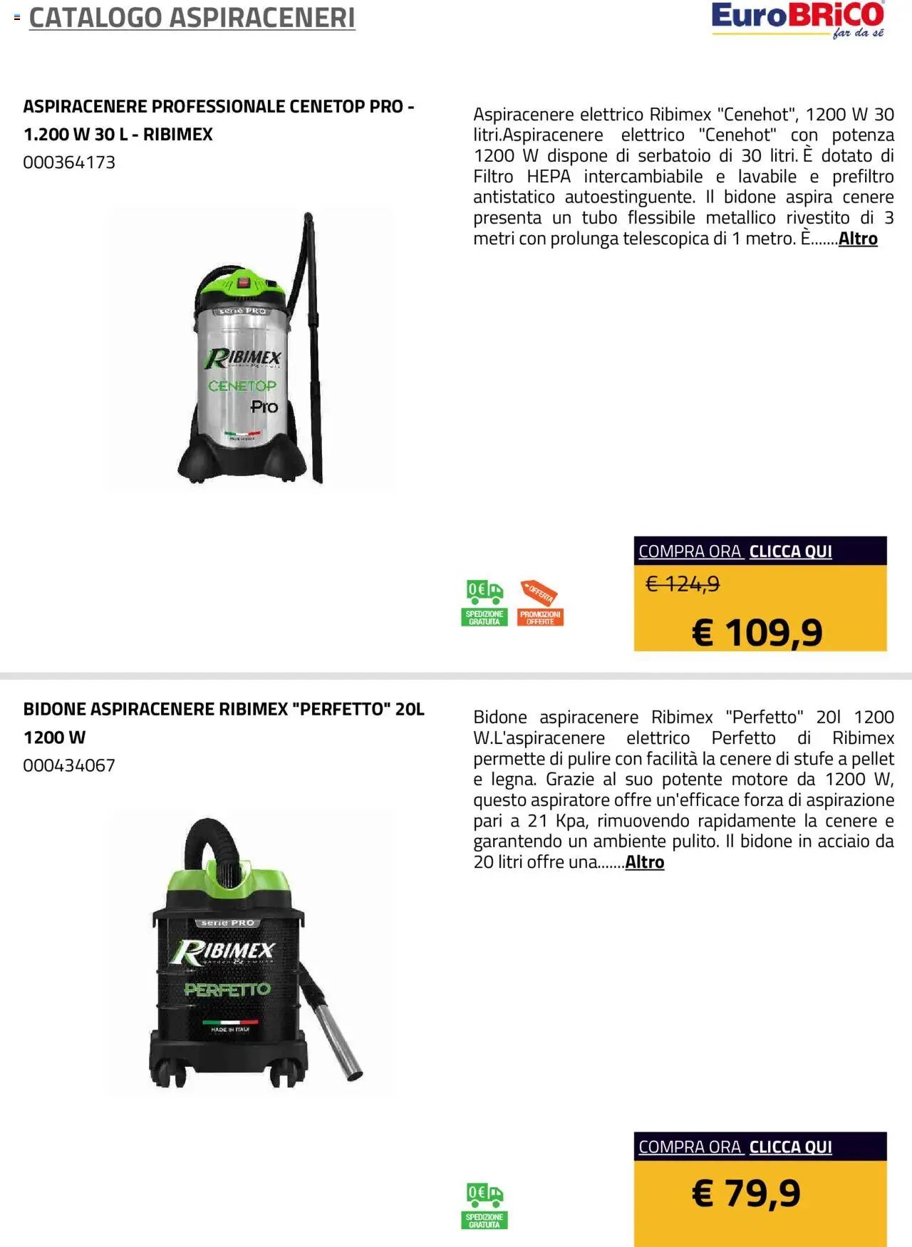 Eurobrico Aspiraceneri catalogo