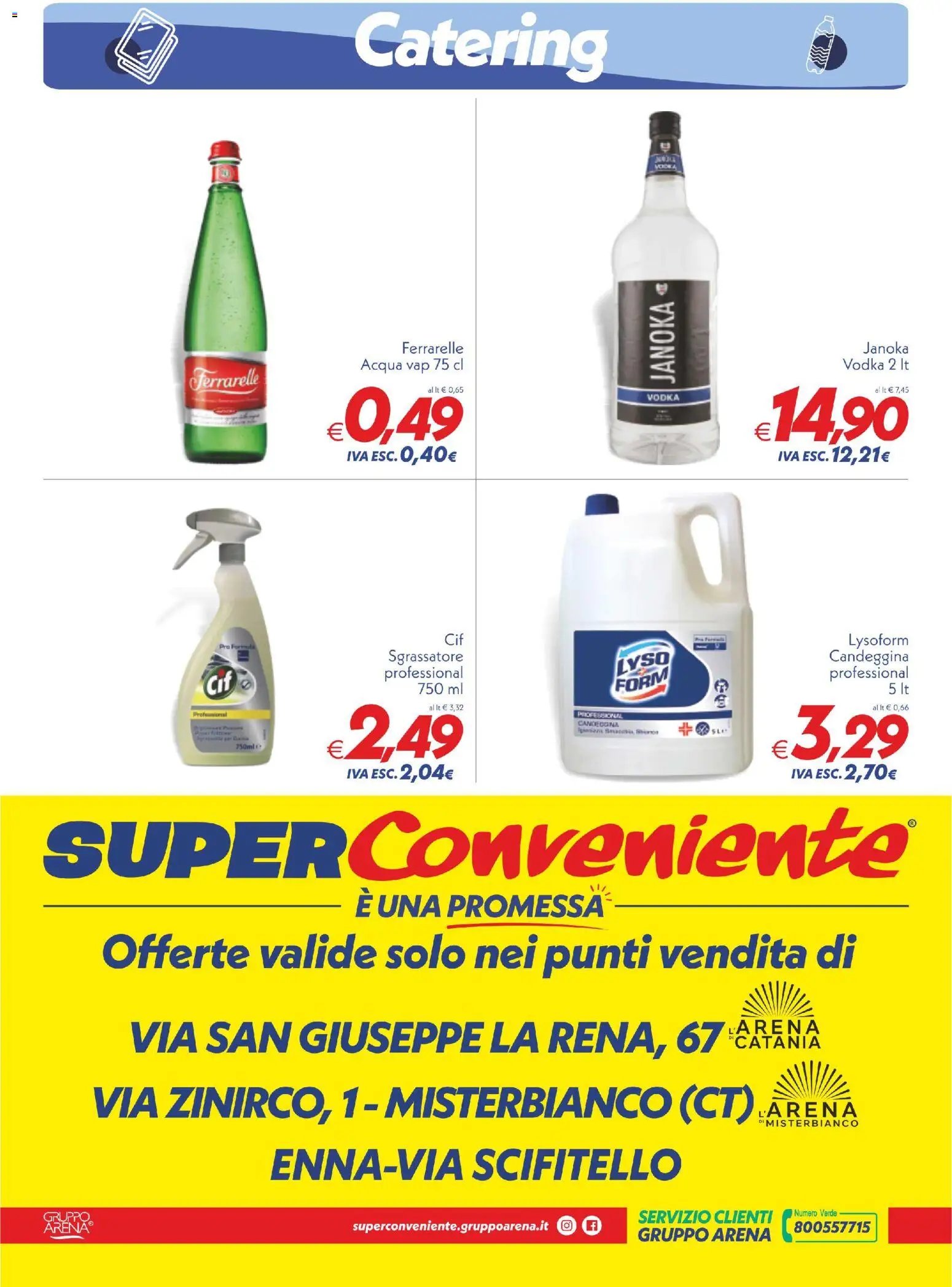 SuperConveniente volantino Catering Enna, Misterbianco