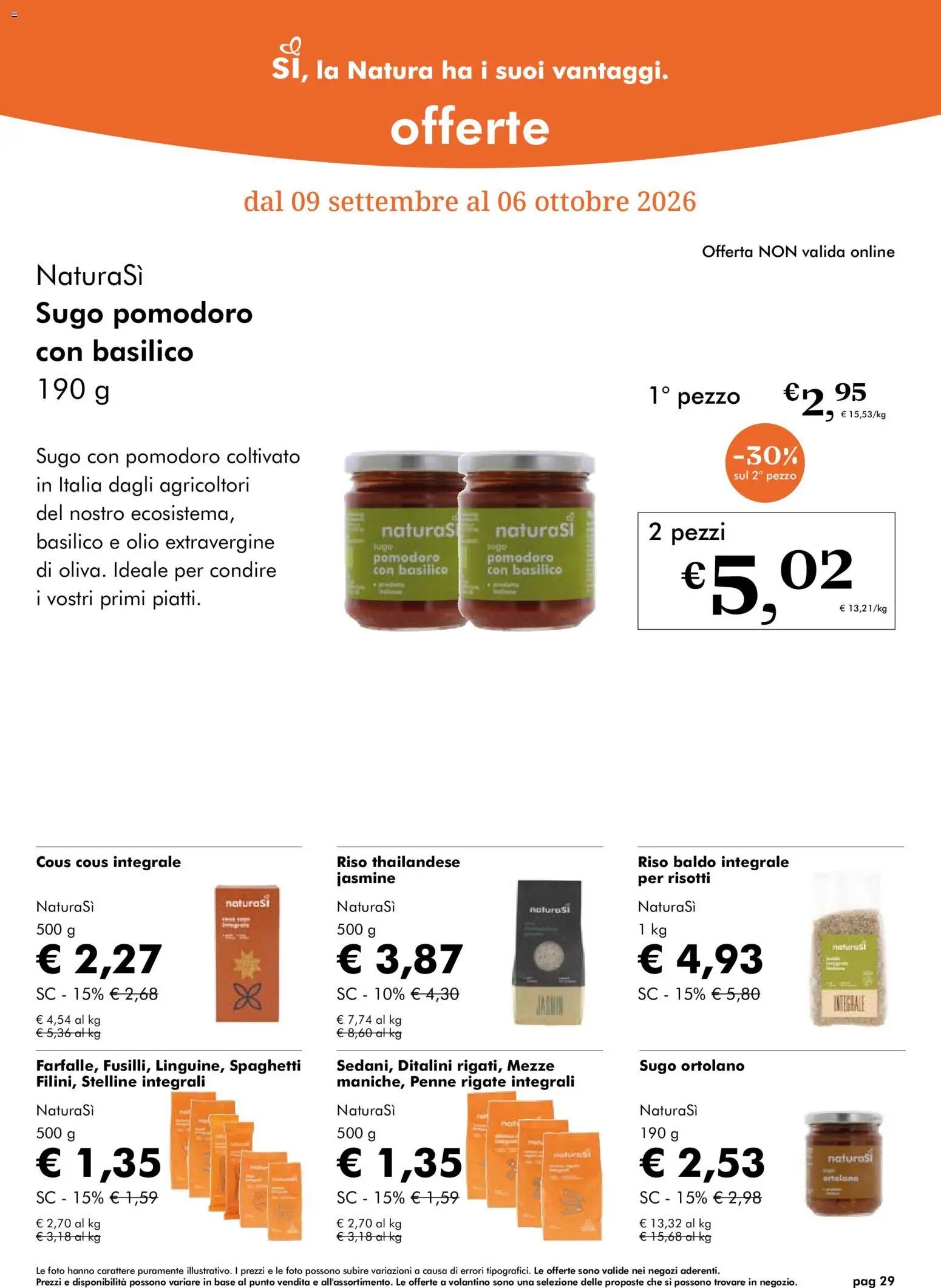 Natura Sì volantino