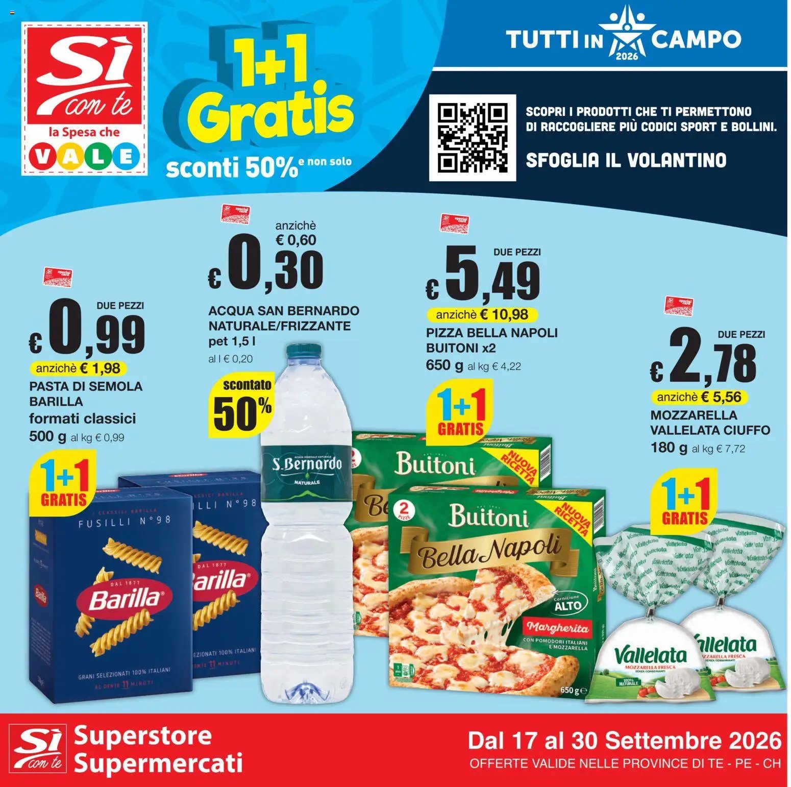 Sì con Te volantino Superstore, Supermercati