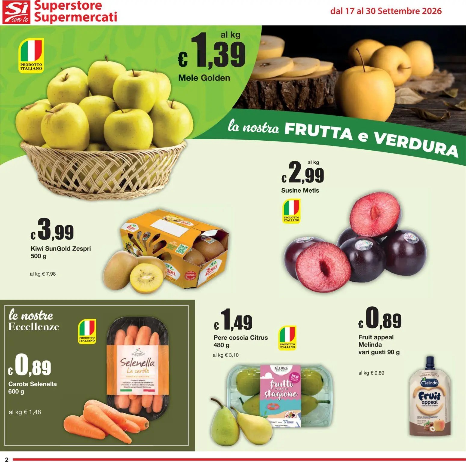 Sì con Te volantino Superstore, Supermercati