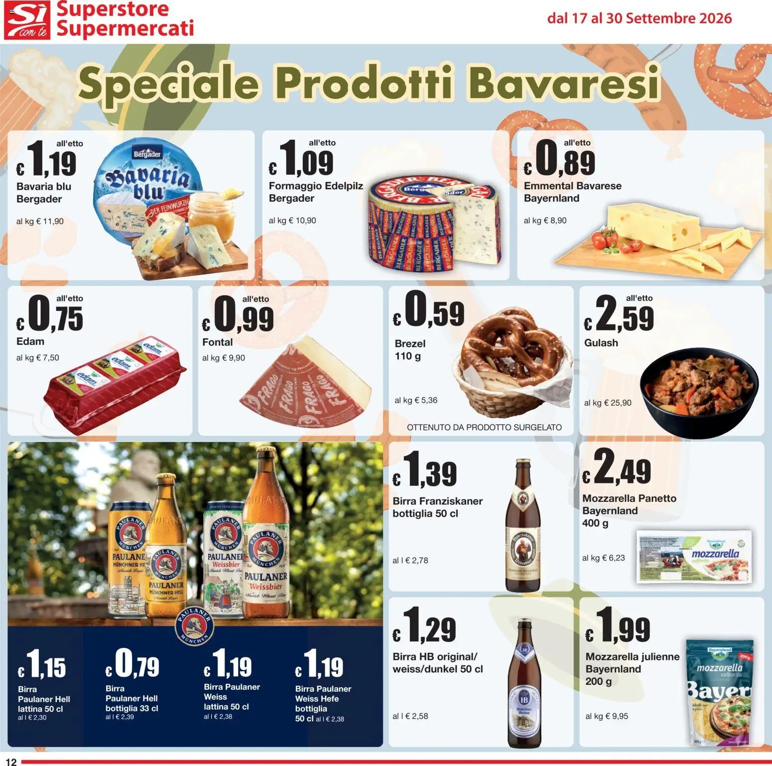 Sì con Te volantino Superstore, Supermercati