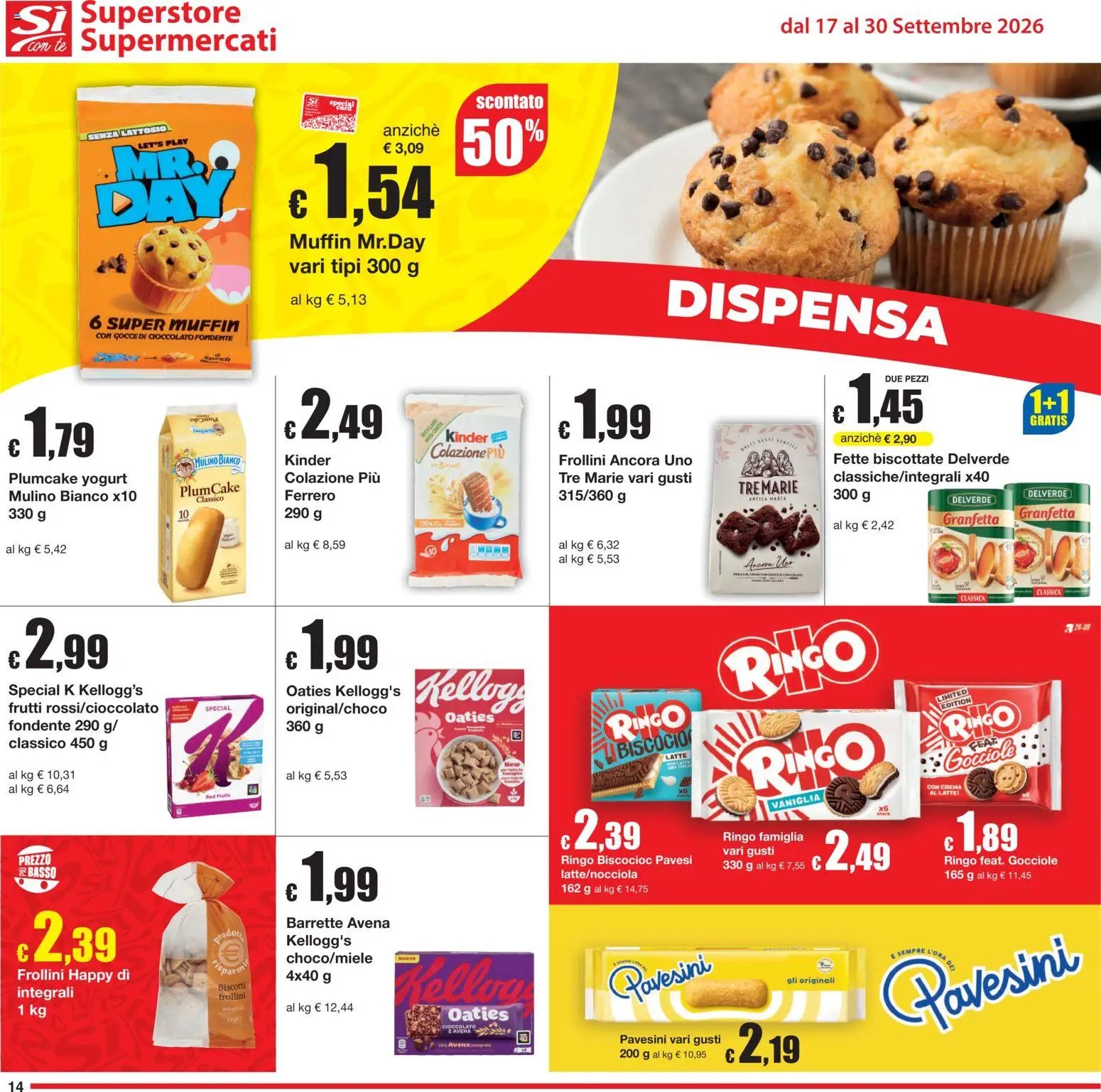 Sì con Te volantino Superstore, Supermercati