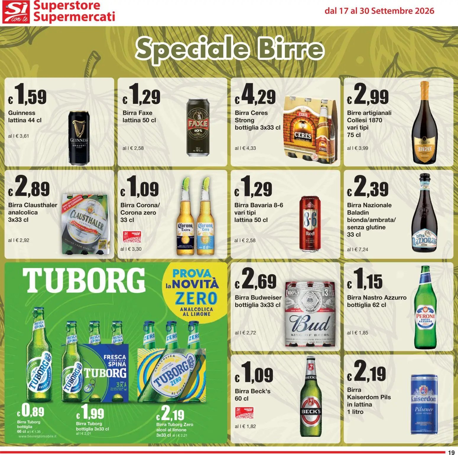 Sì con Te volantino Superstore, Supermercati