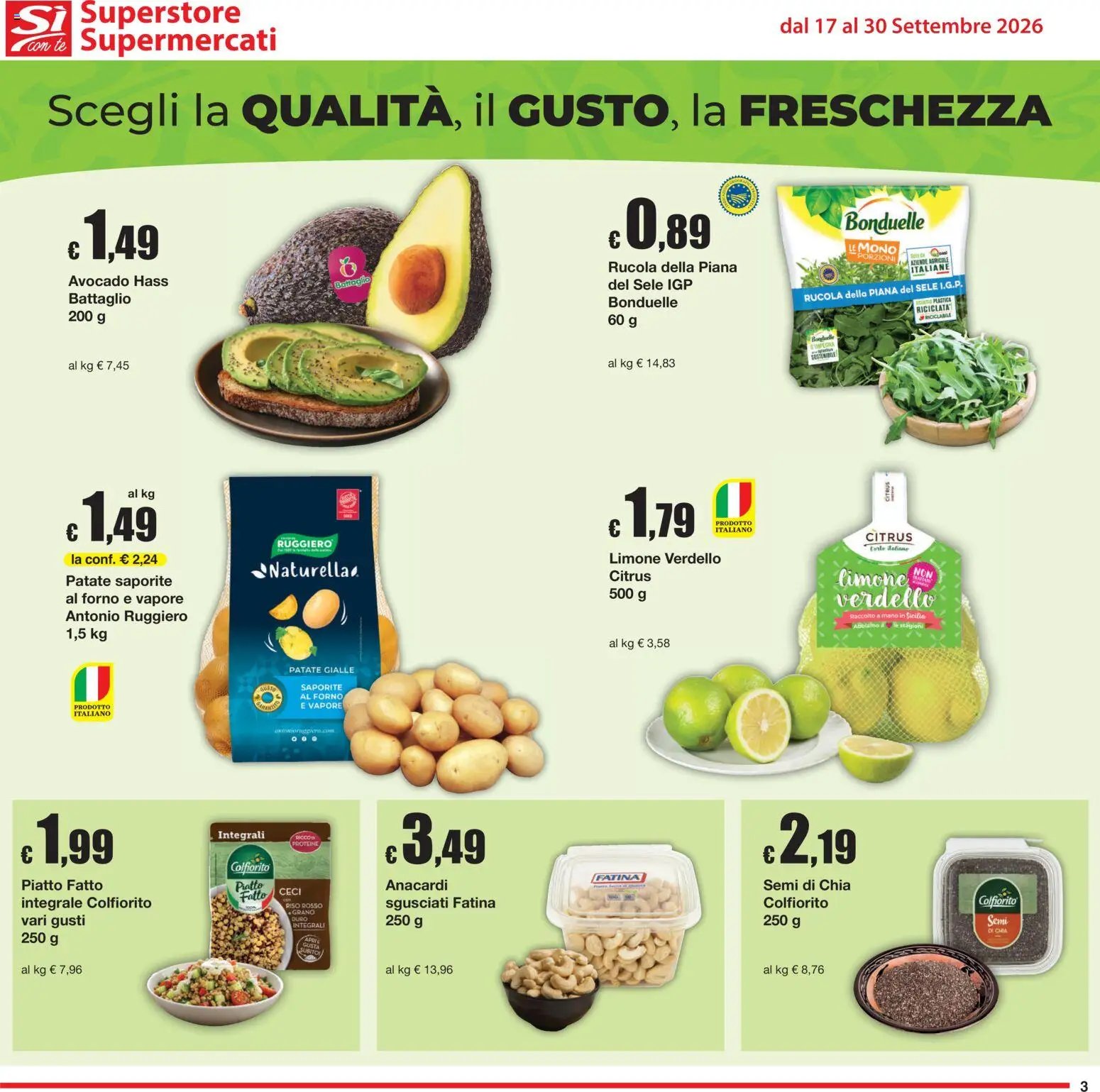 Sì con Te volantino Superstore, Supermercati