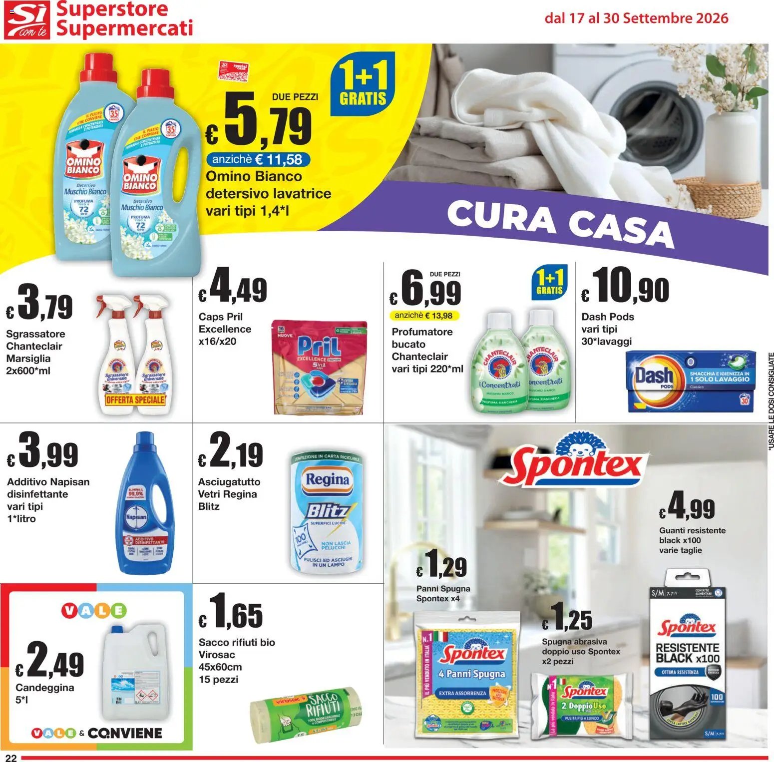 Sì con Te volantino Superstore, Supermercati