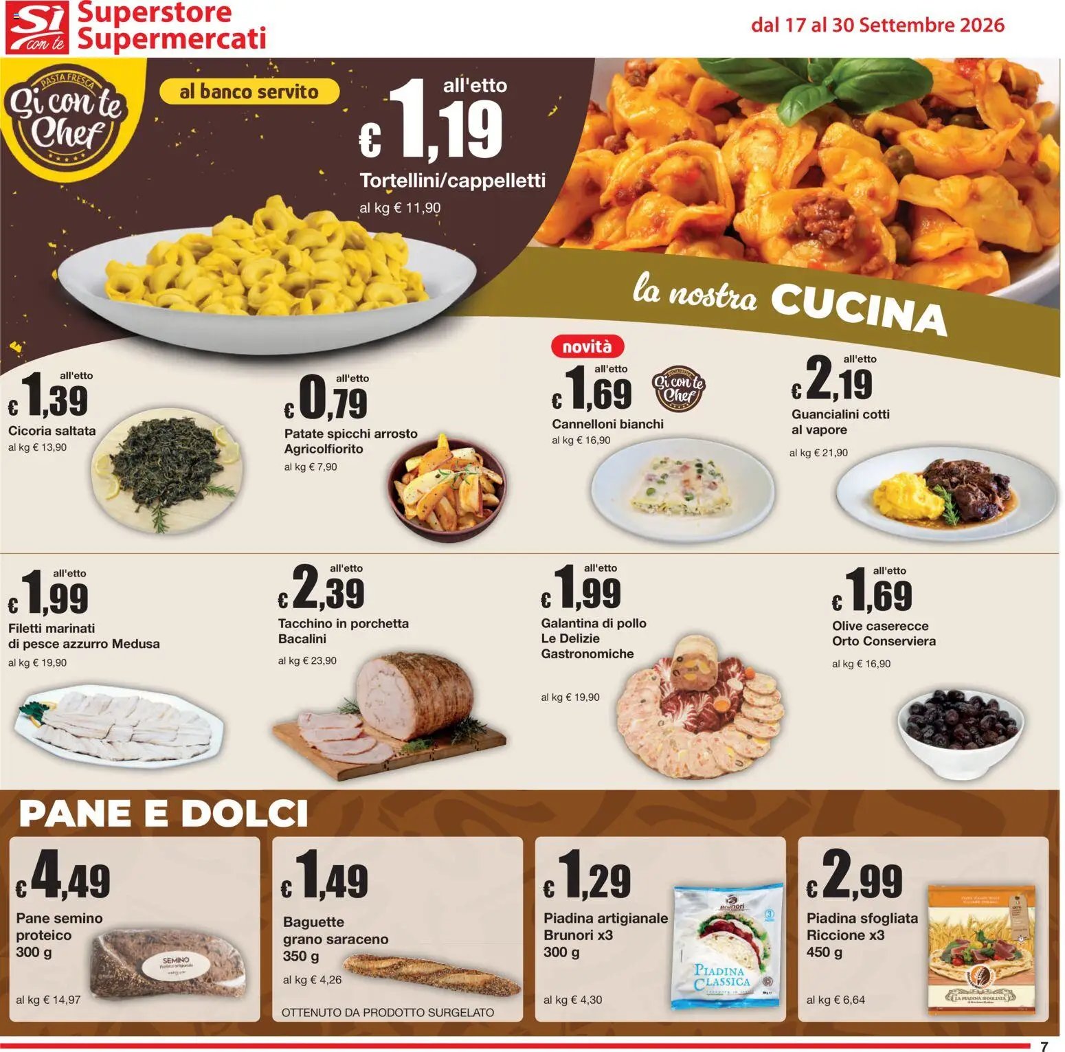 Sì con Te volantino Superstore, Supermercati