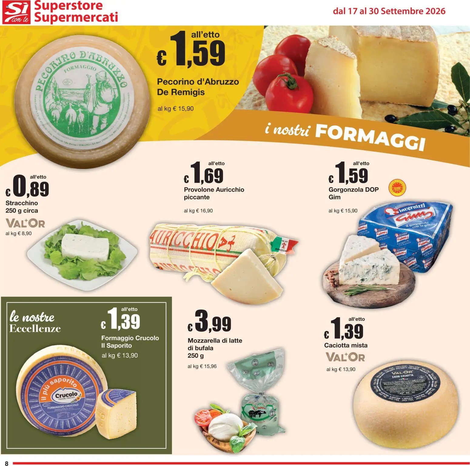Sì con Te volantino Superstore, Supermercati