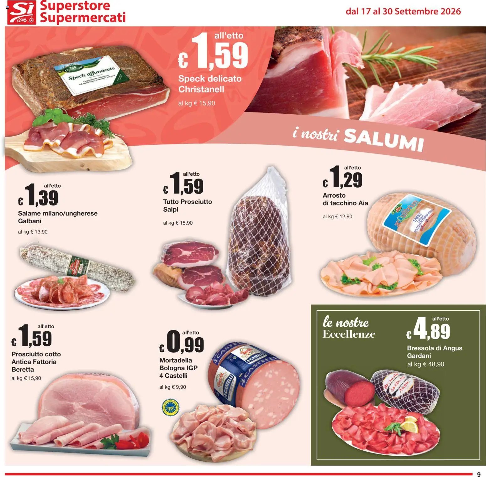 Sì con Te volantino Superstore, Supermercati