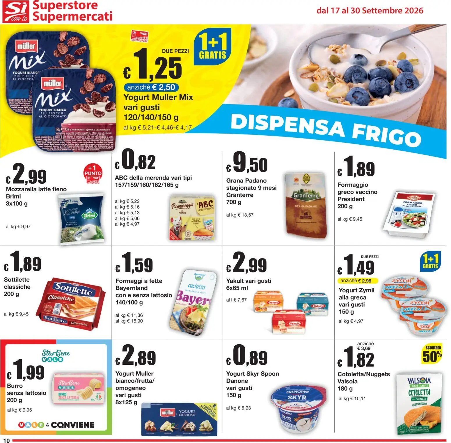 Sì con Te volantino Superstore, Supermercati