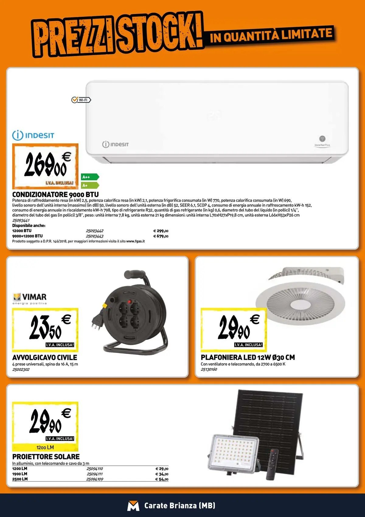 TECNOMAT - Straordinari prezzi stock!