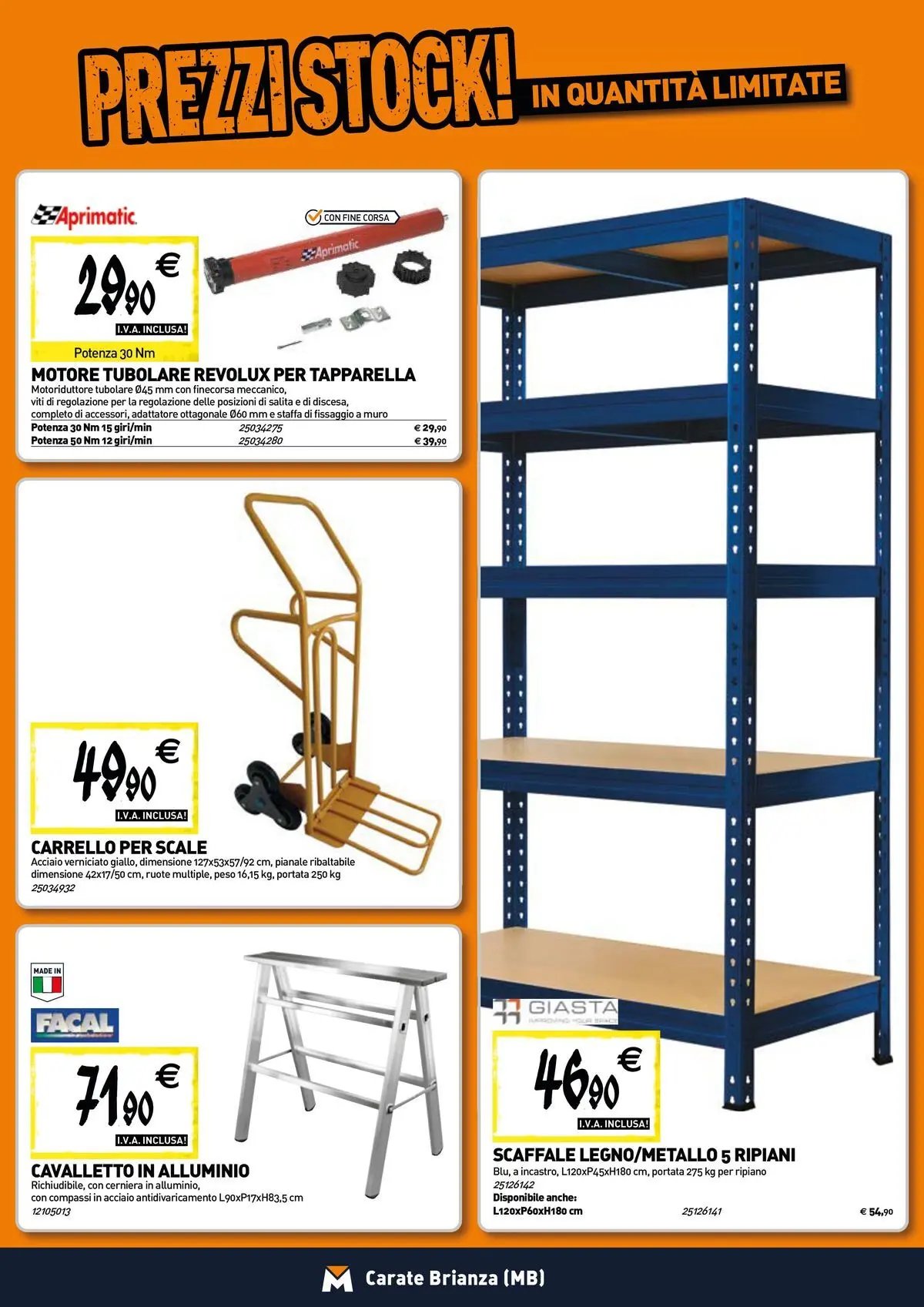 TECNOMAT - Straordinari prezzi stock!