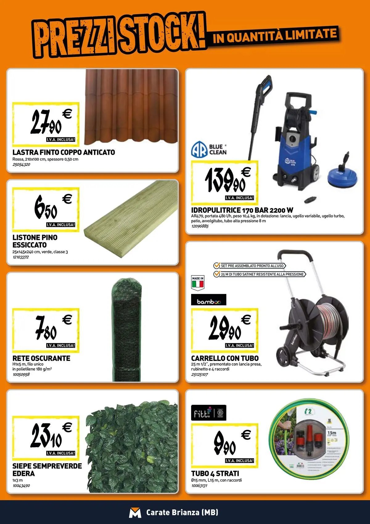 TECNOMAT - Straordinari prezzi stock!