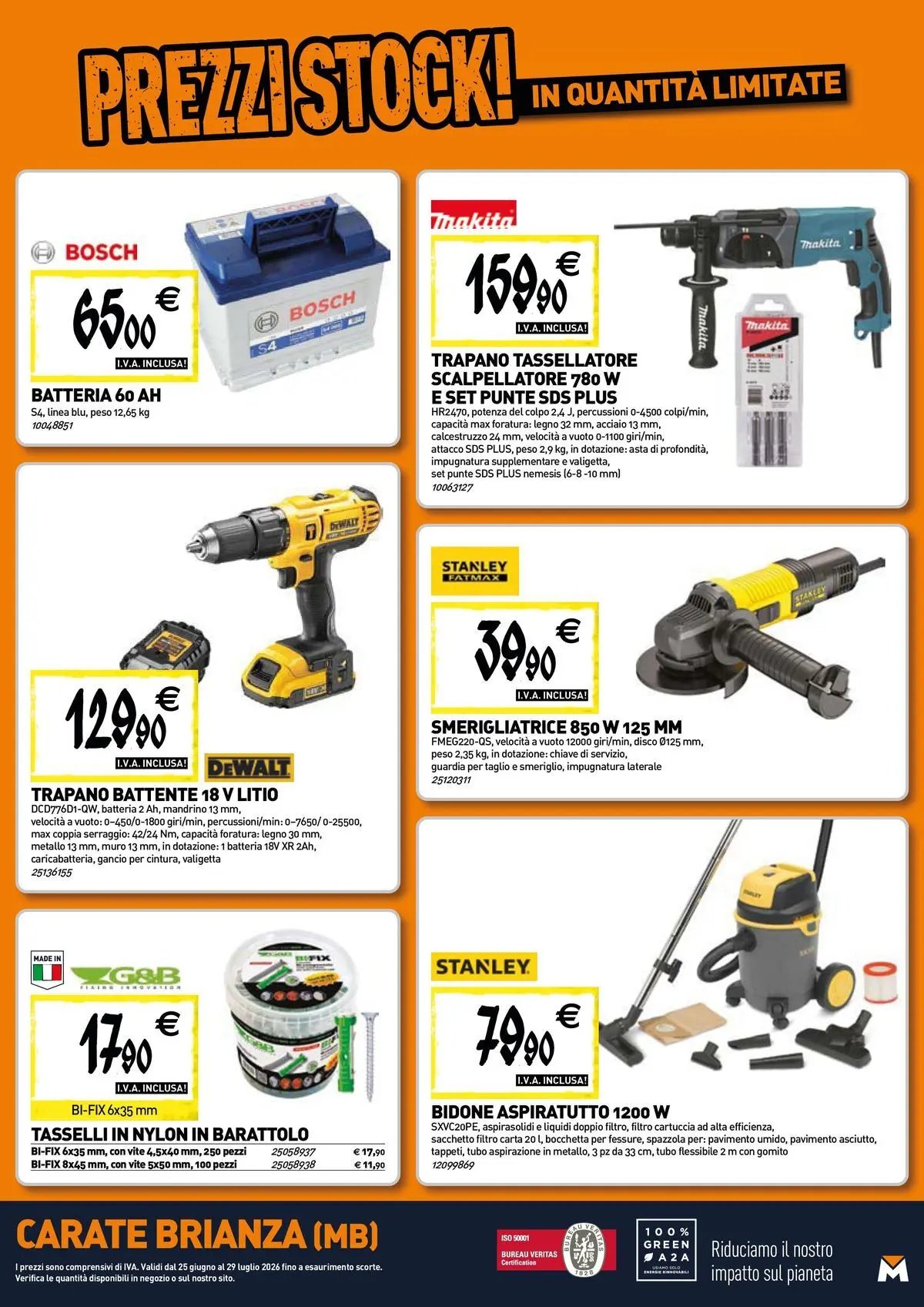 TECNOMAT - Straordinari prezzi stock!