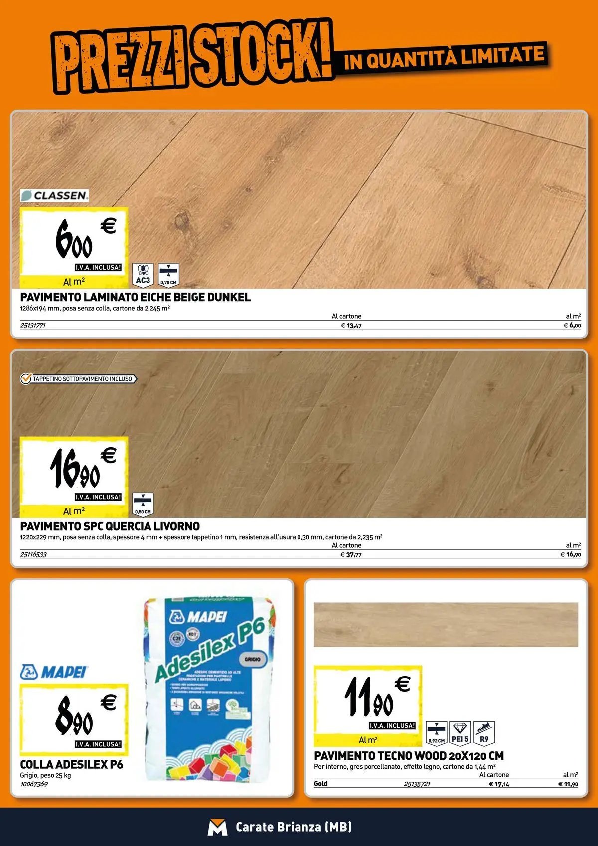 TECNOMAT - Straordinari prezzi stock!