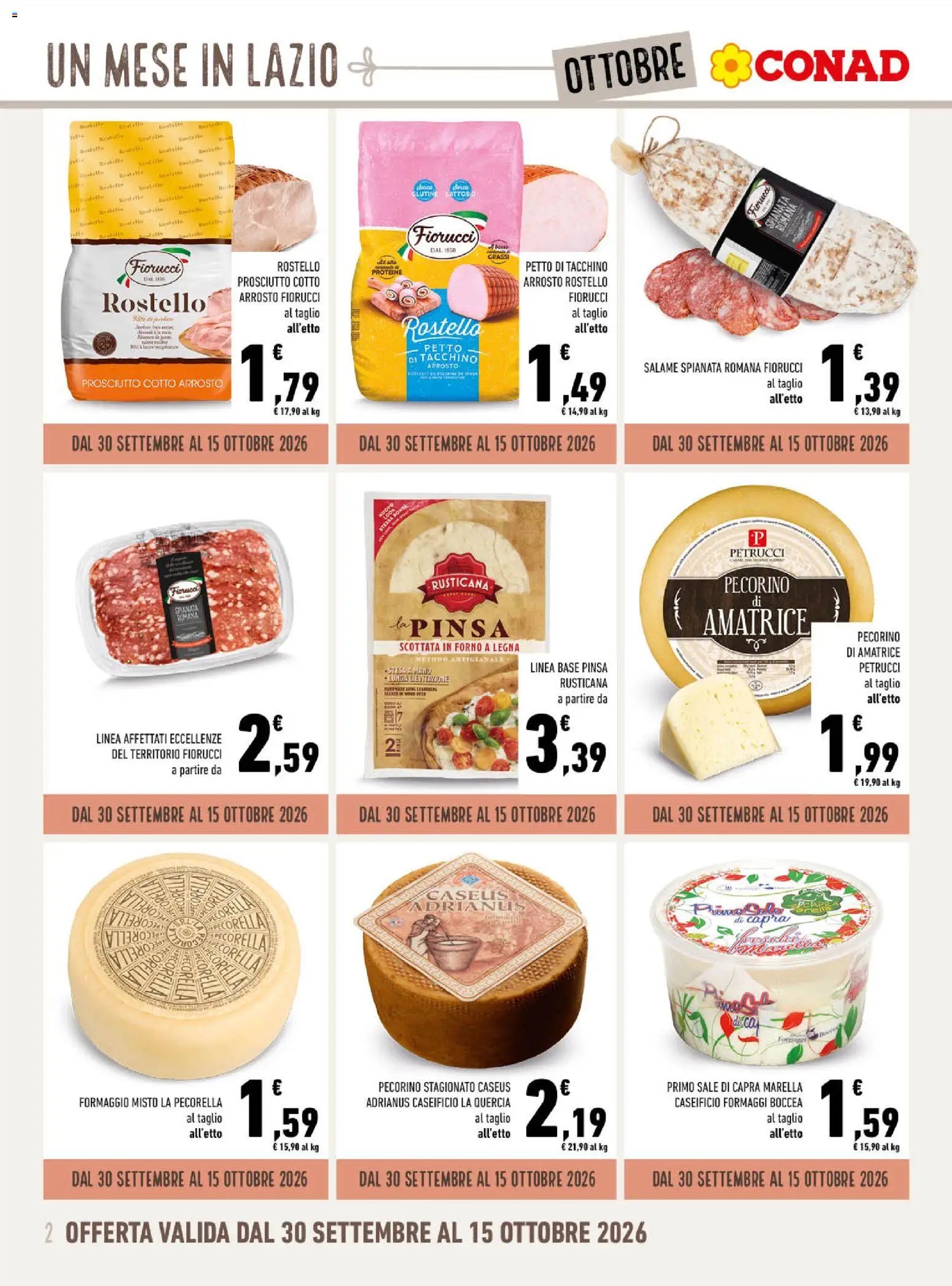 Spazio Conad volantino Un Mese in Lazio