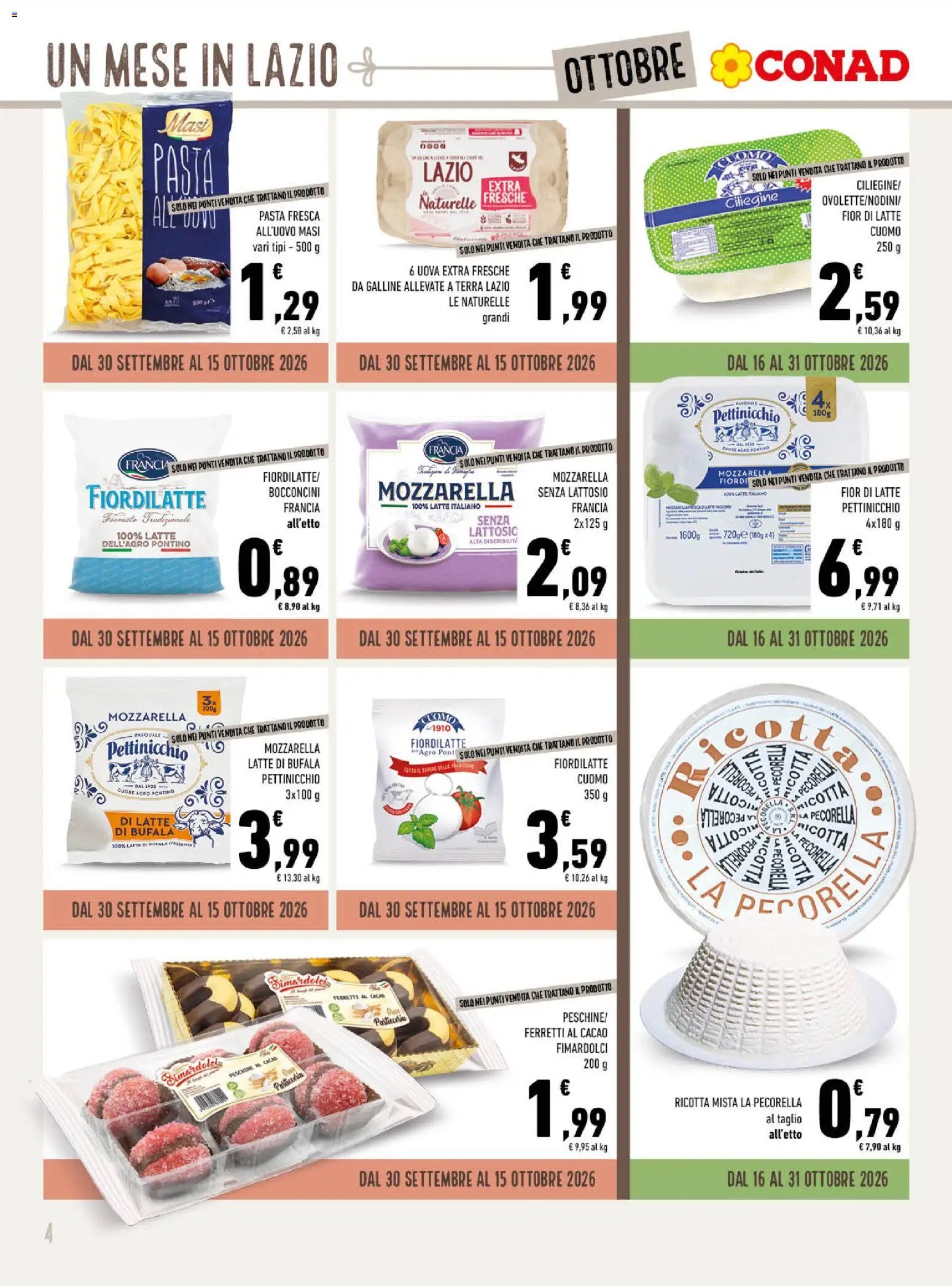 Spazio Conad volantino Un Mese in Lazio