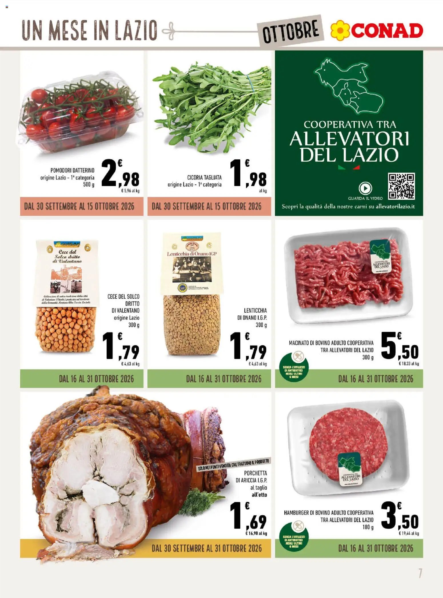 Spazio Conad volantino Un Mese in Lazio