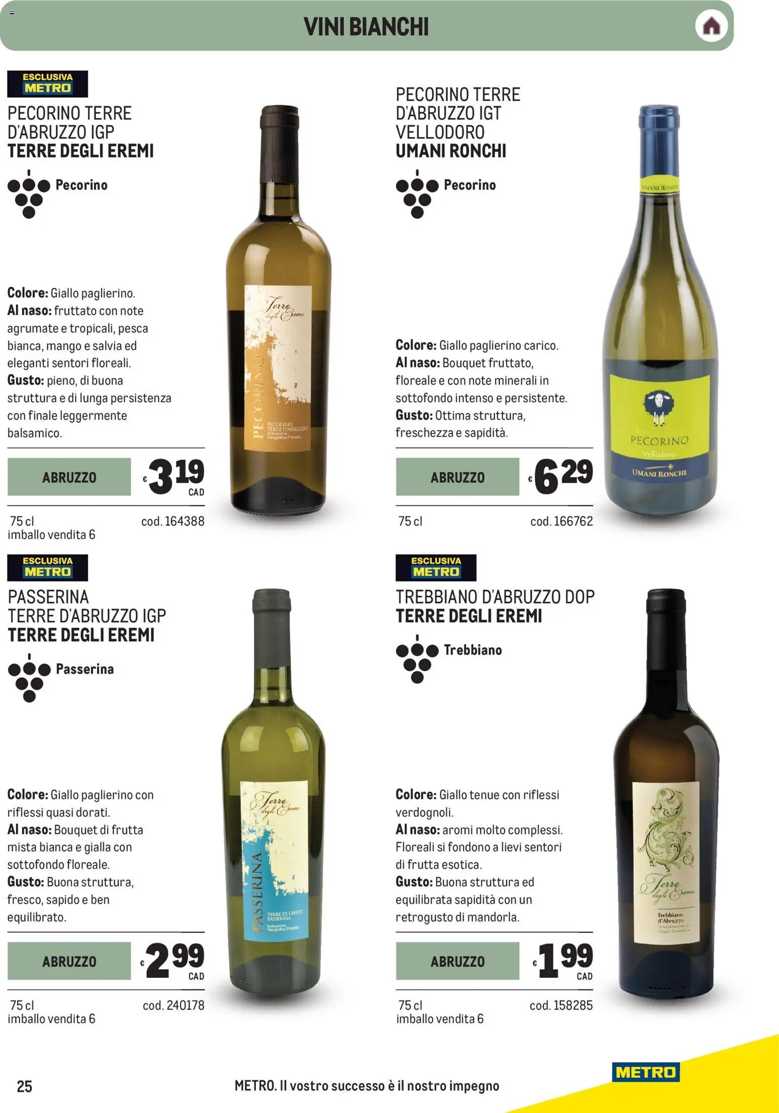 Metro volantino Carta Vini Autunno