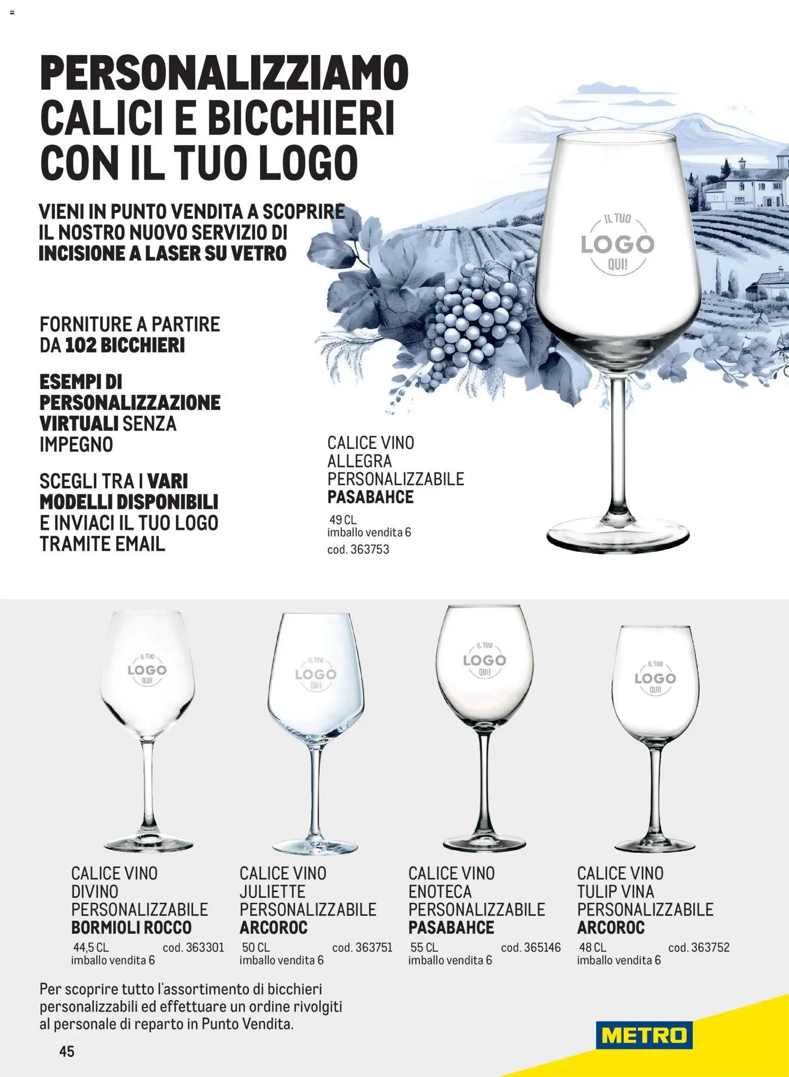 Metro volantino Carta Vini Autunno